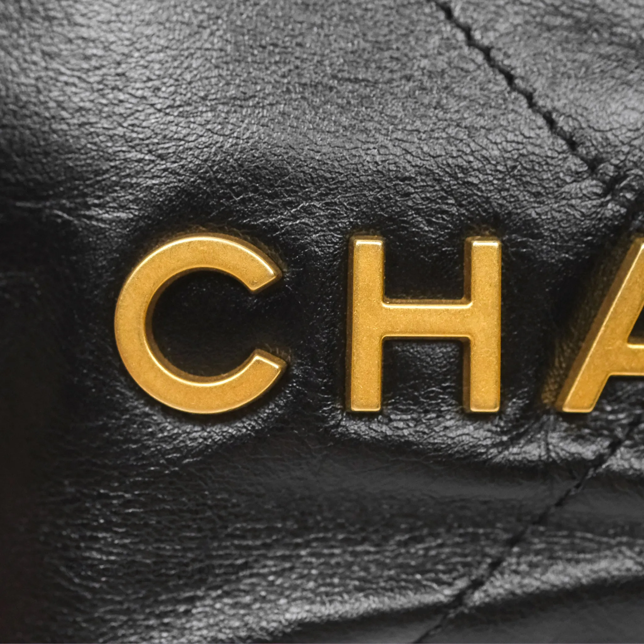 Chanel 22 Mini Bag Black Crumpled Calfskin