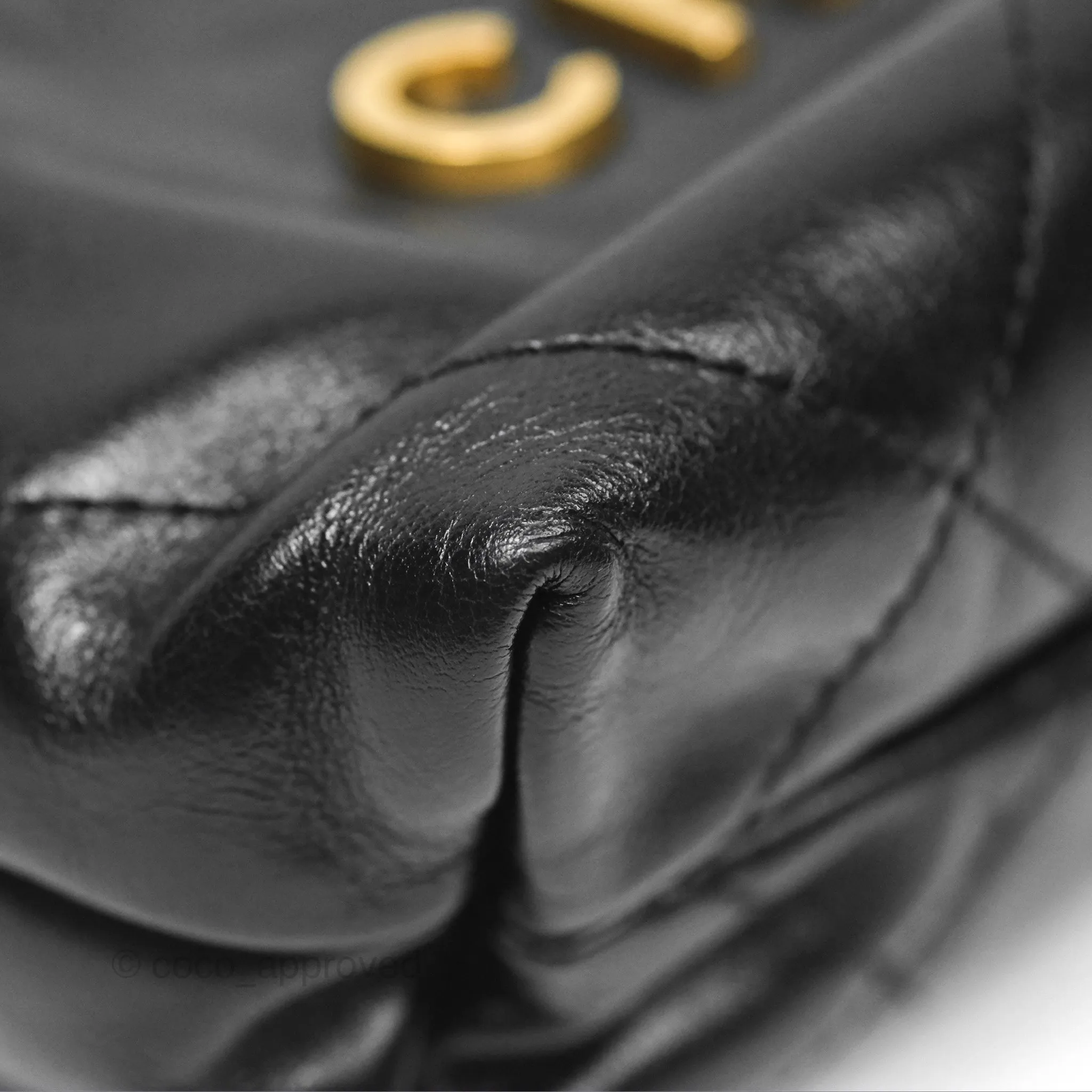 Chanel 22 Mini Bag Black Crumpled Calfskin
