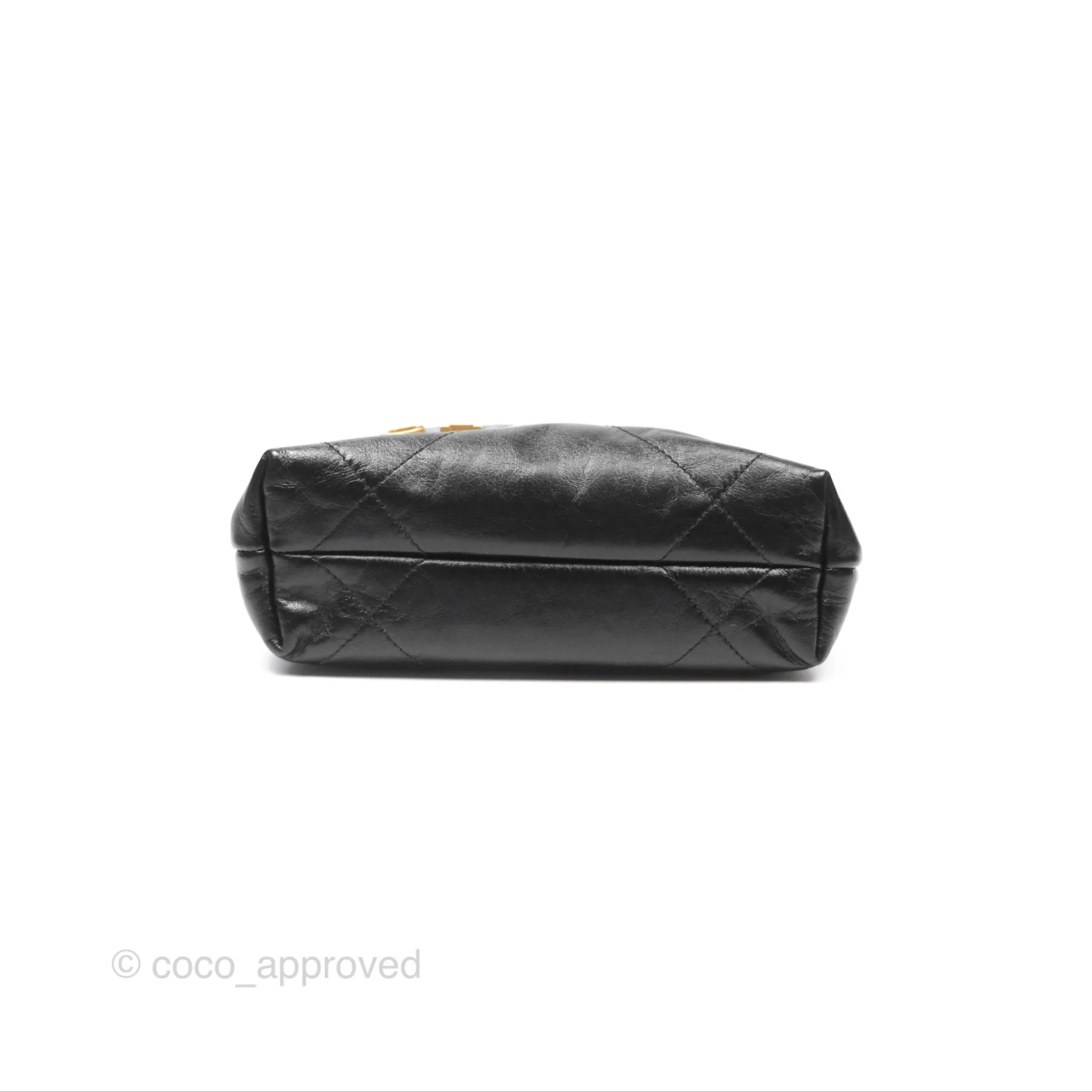 Chanel 22 Mini Bag Black Crumpled Calfskin