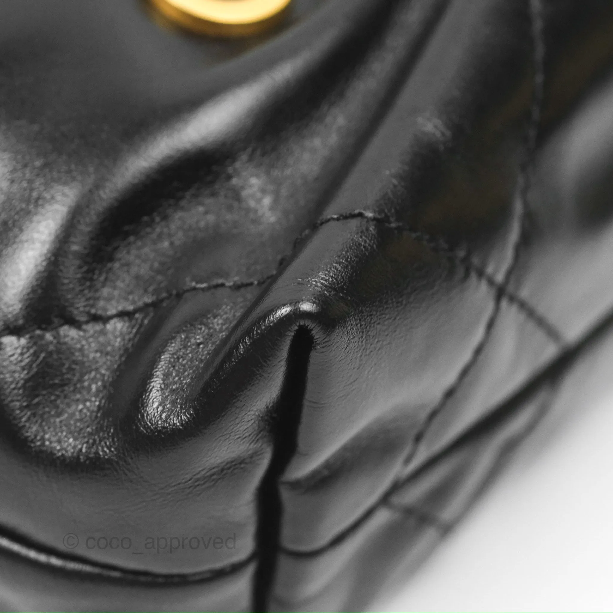 Chanel 22 Mini Bag Black Shiny Crumpled Calfskin