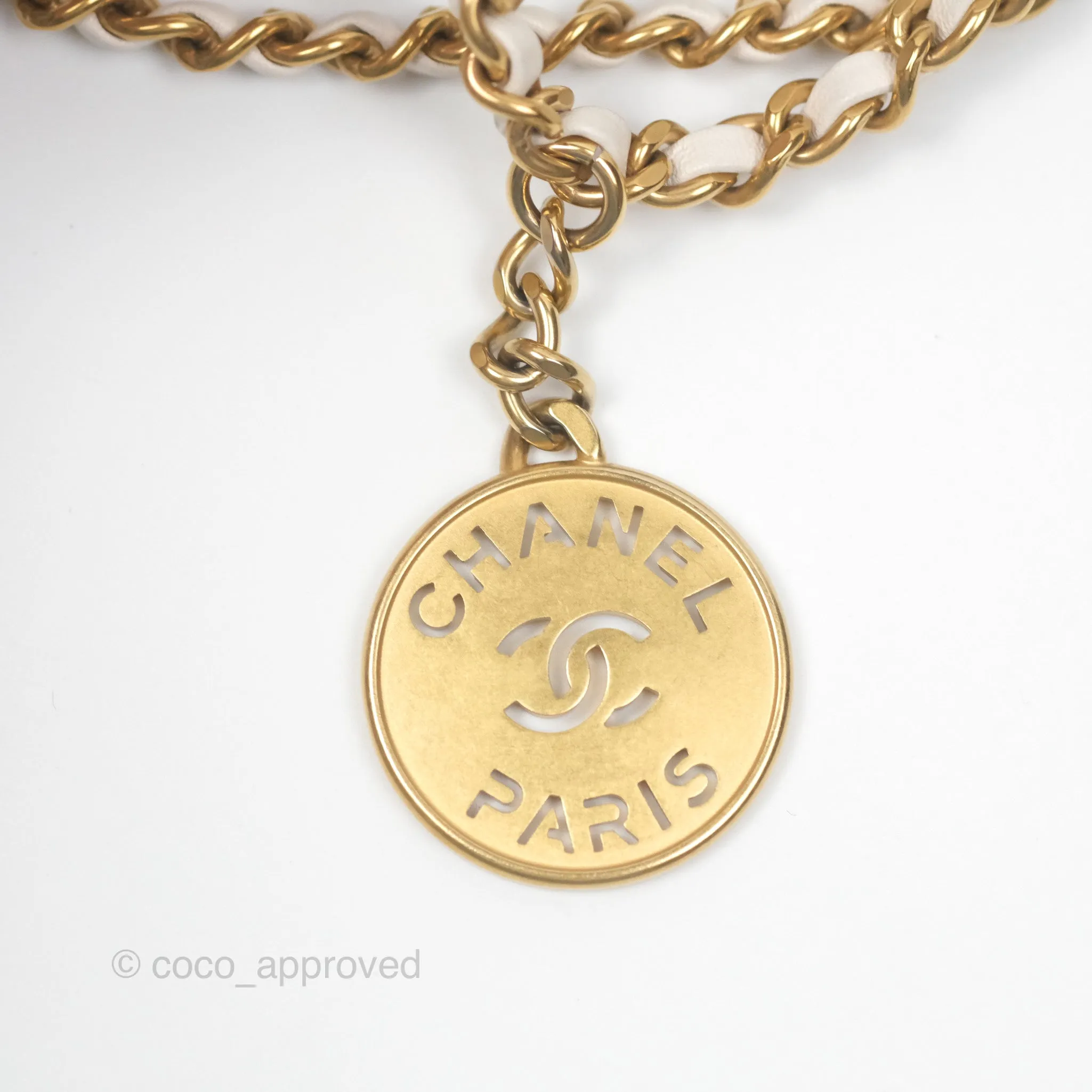 Chanel 22 Mini Bag Iridescent Light Pearly Calfskin Aged Gold Hardware