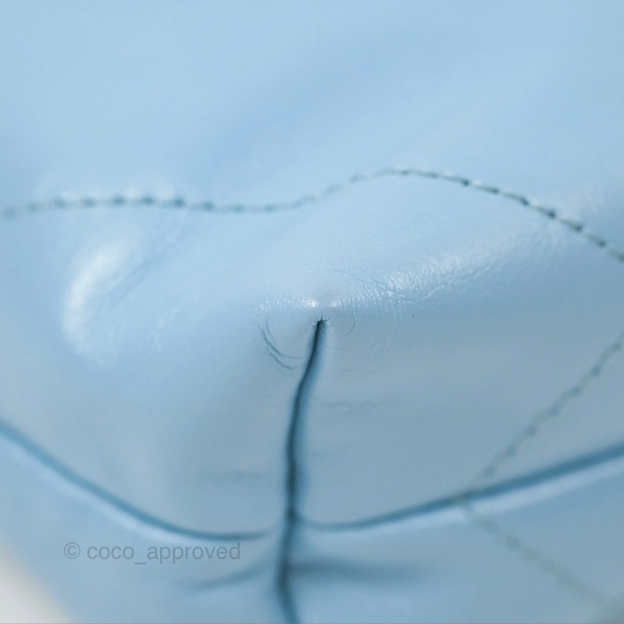 Chanel 22 Mini Bag Light Blue Shiny Crumpled Calfskin