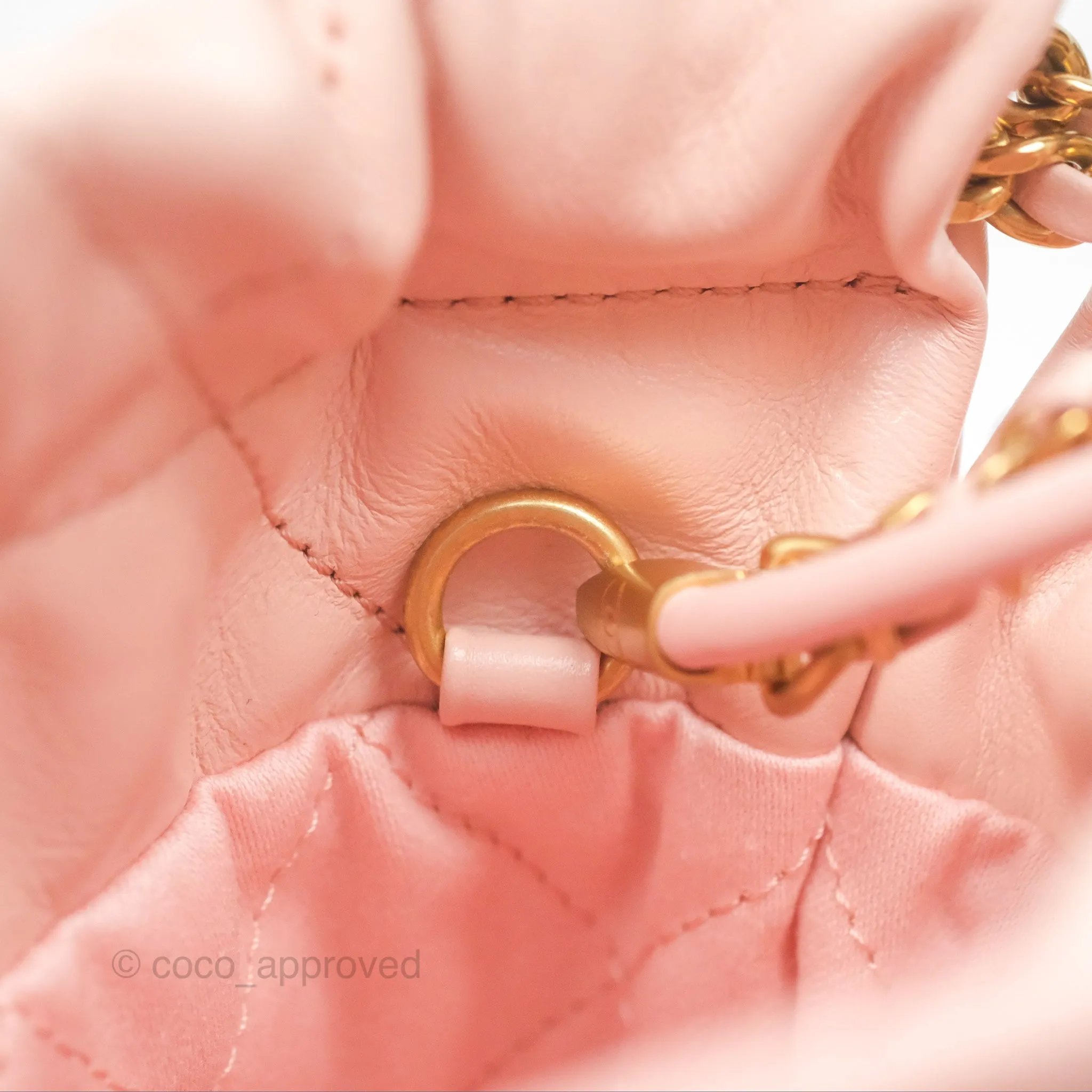 Chanel 22 Mini Bag Pink Shiny Crumpled Calfskin