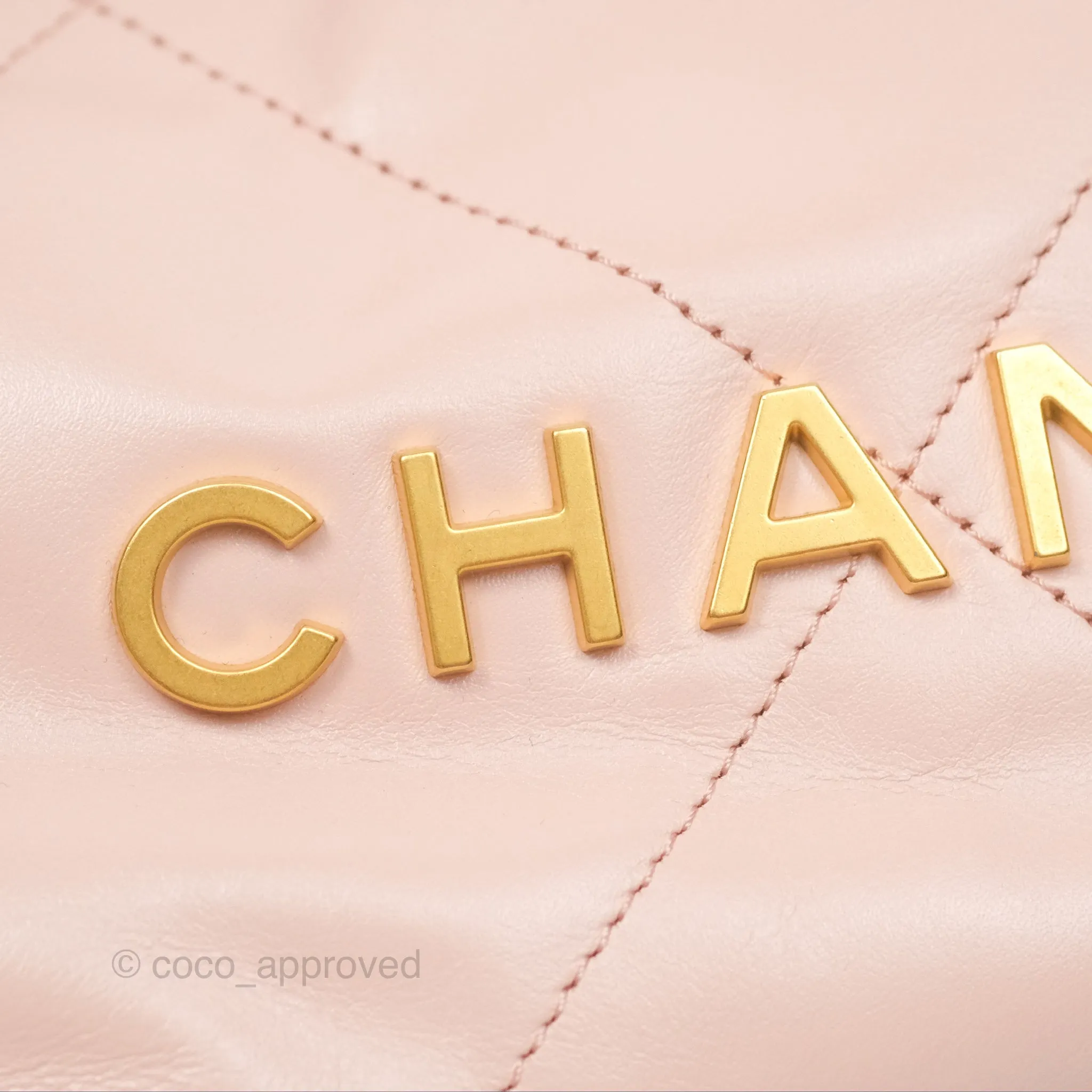 Chanel 22 Mini Bag Pink Shiny Crumpled Calfskin