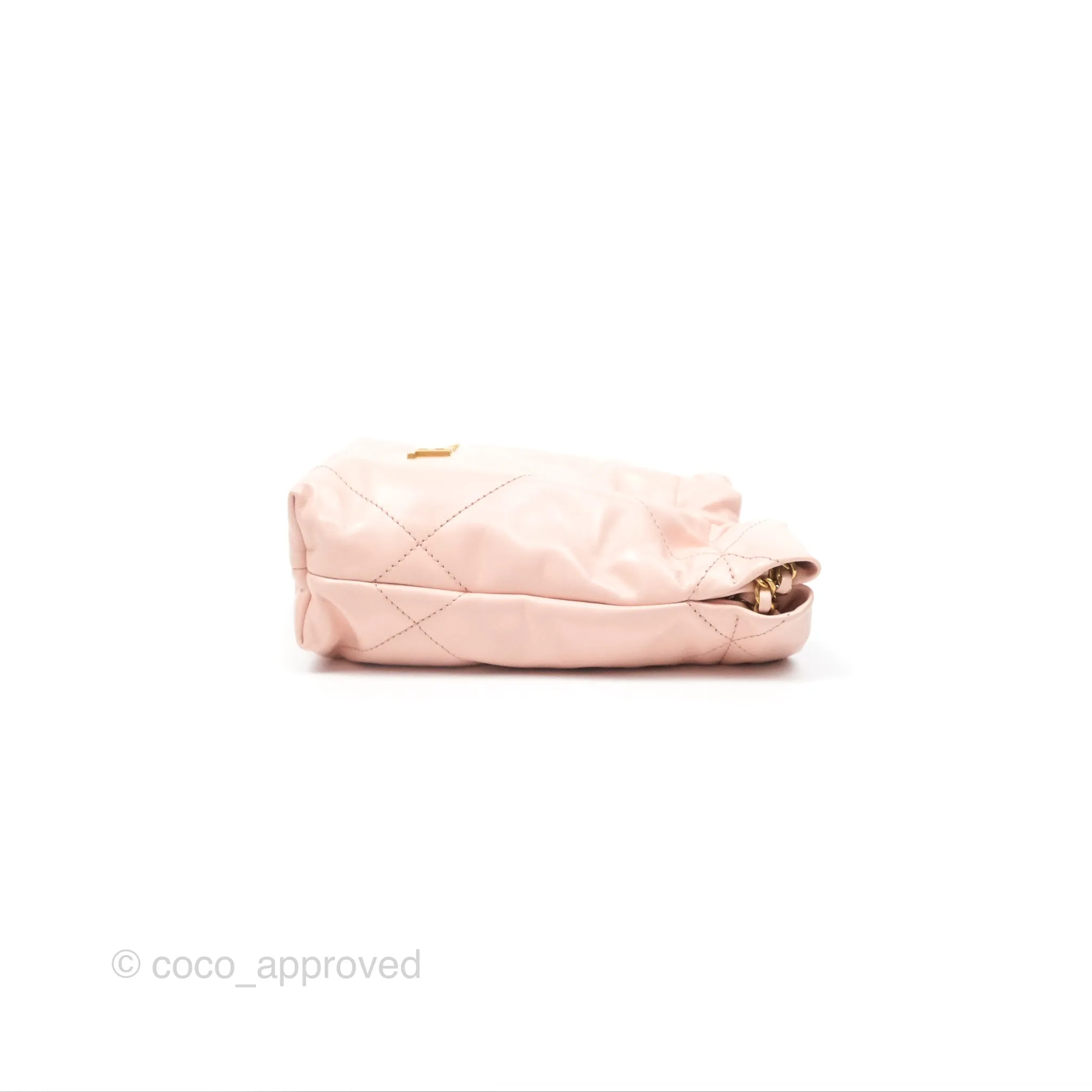 Chanel 22 Mini Bag Pink Shiny Crumpled Calfskin