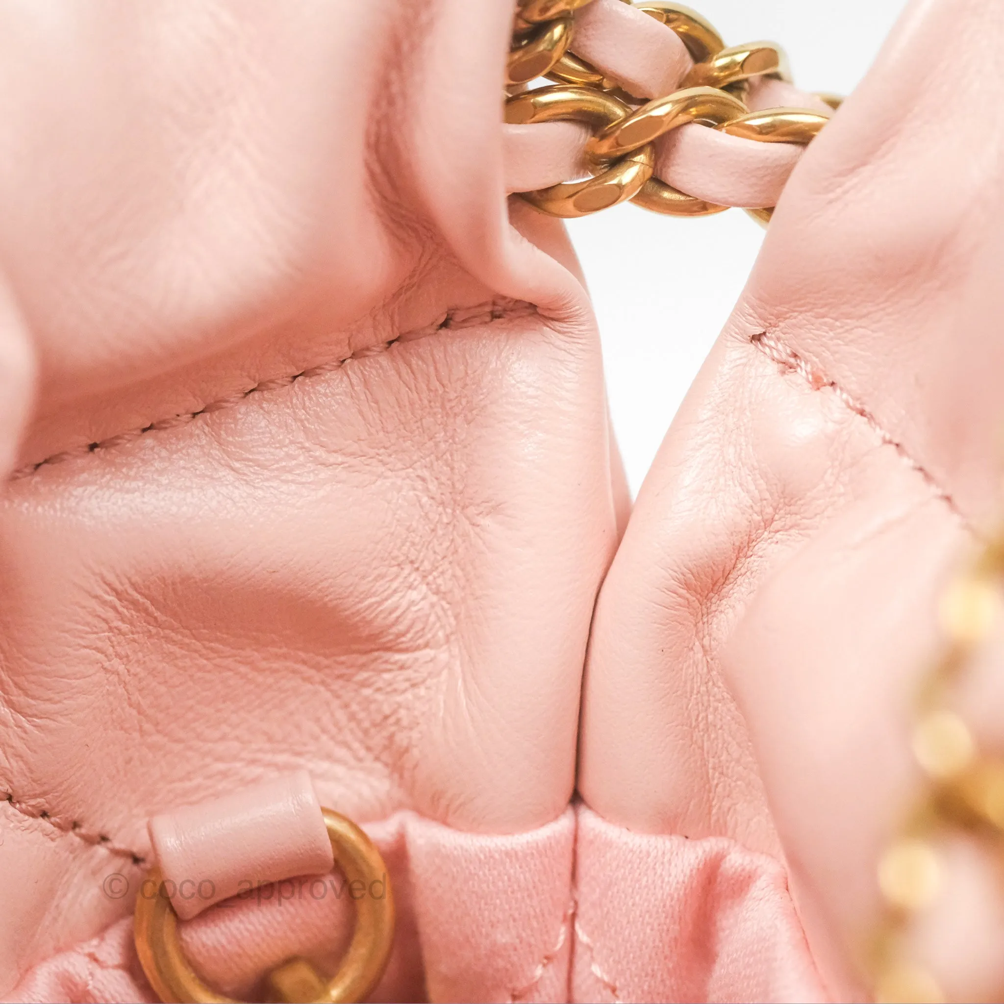 Chanel 22 Mini Bag Pink Shiny Crumpled Calfskin