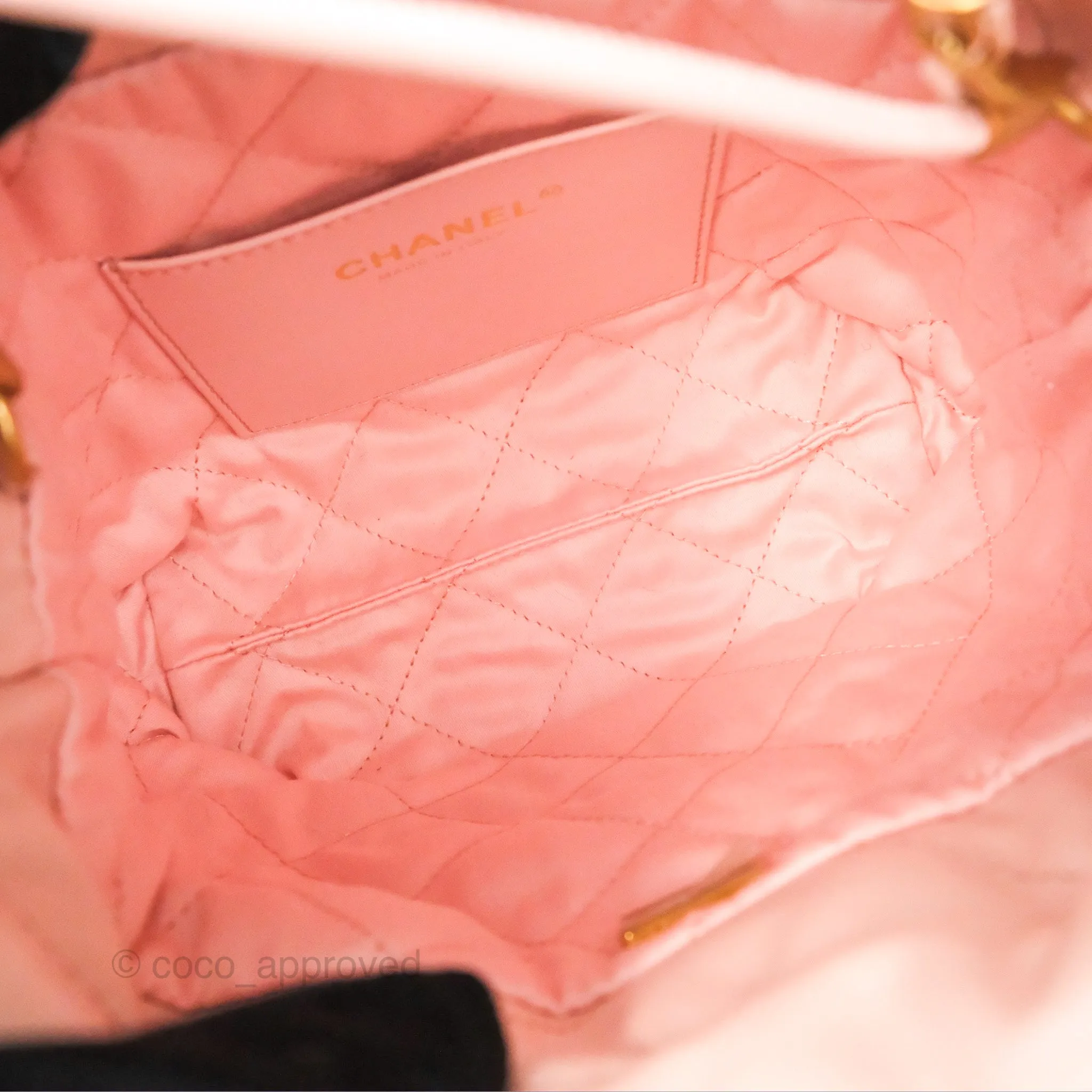 Chanel 22 Mini Bag Pink Shiny Crumpled Calfskin