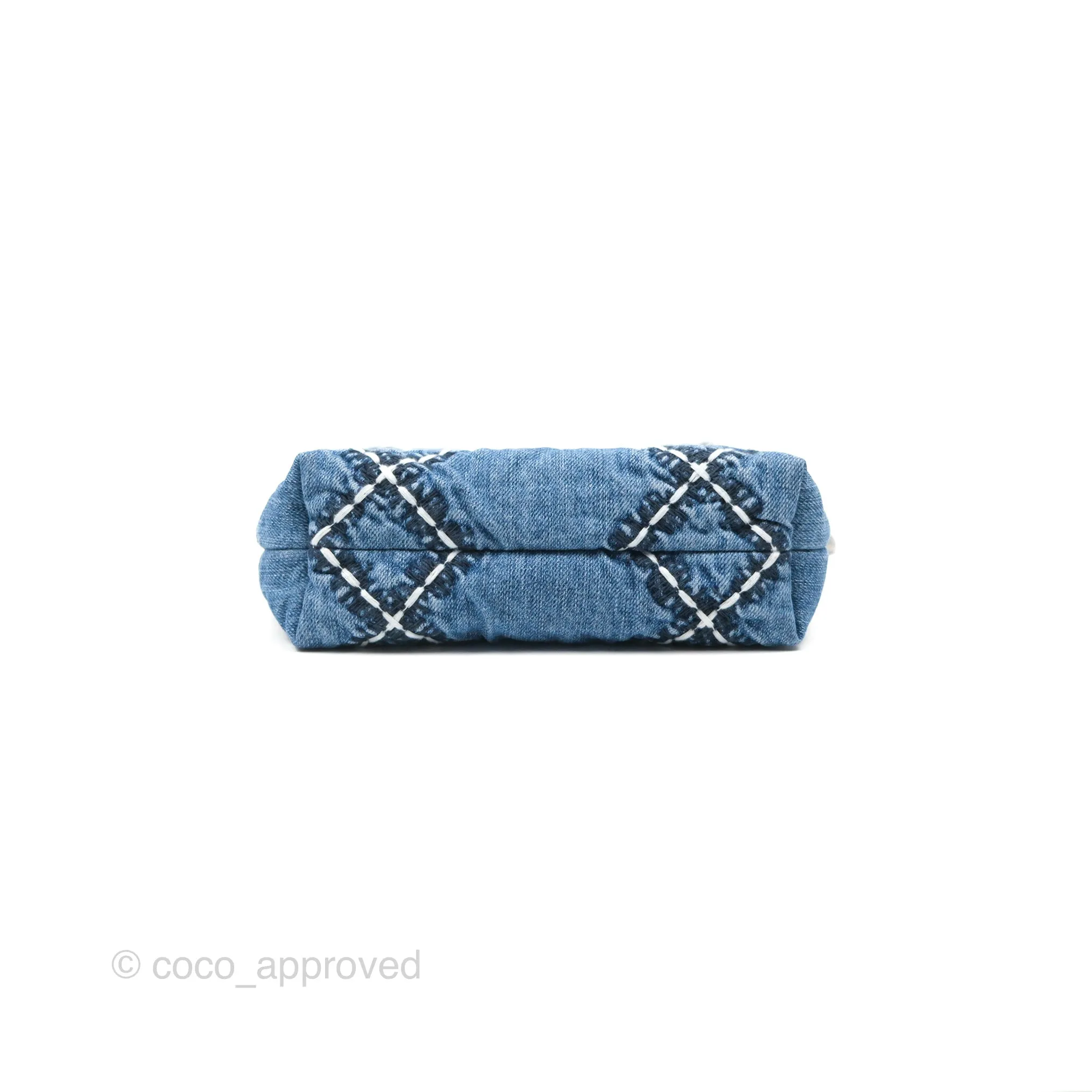 Chanel 22 Mini Bag Quilted Blue Denim