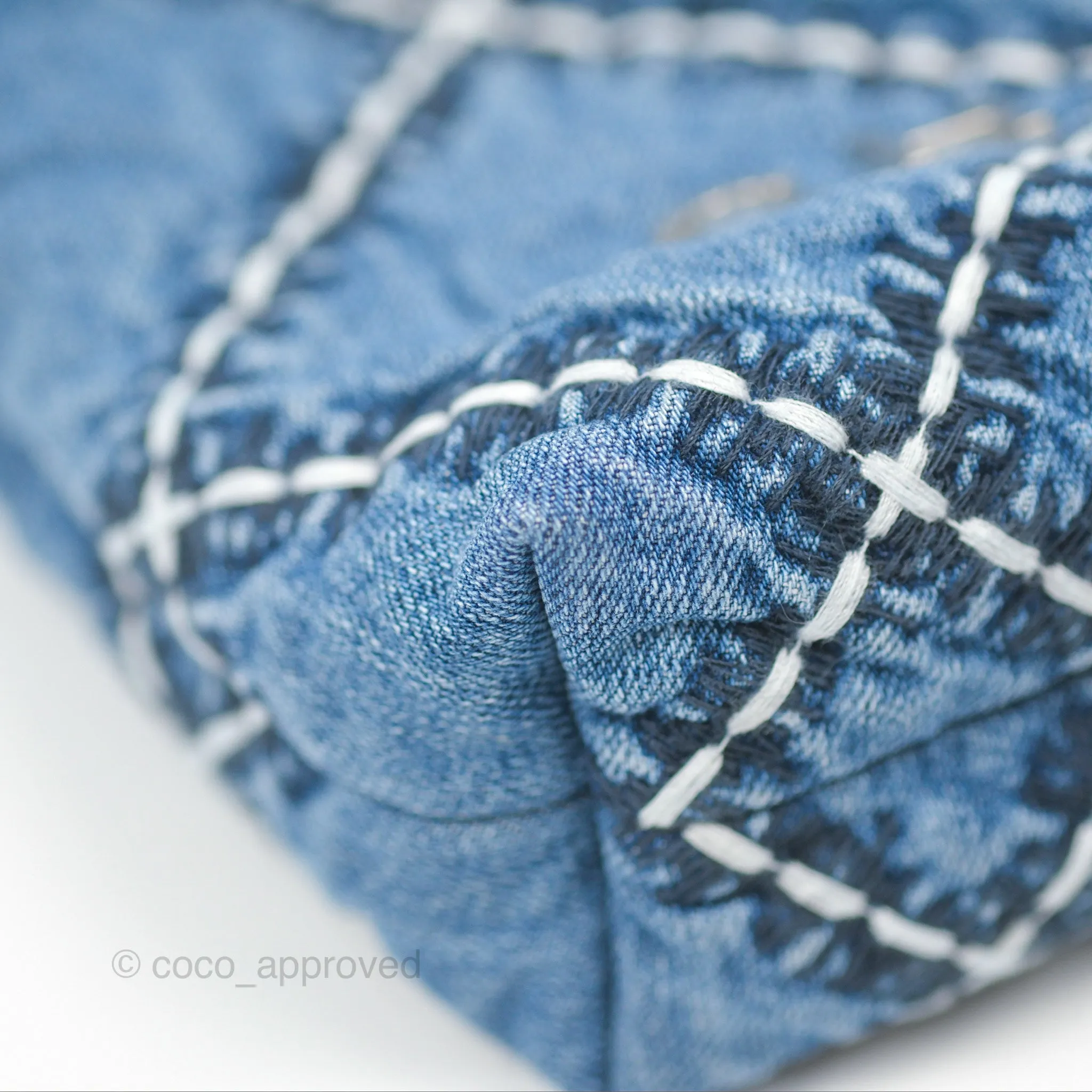 Chanel 22 Mini Bag Quilted Blue Denim