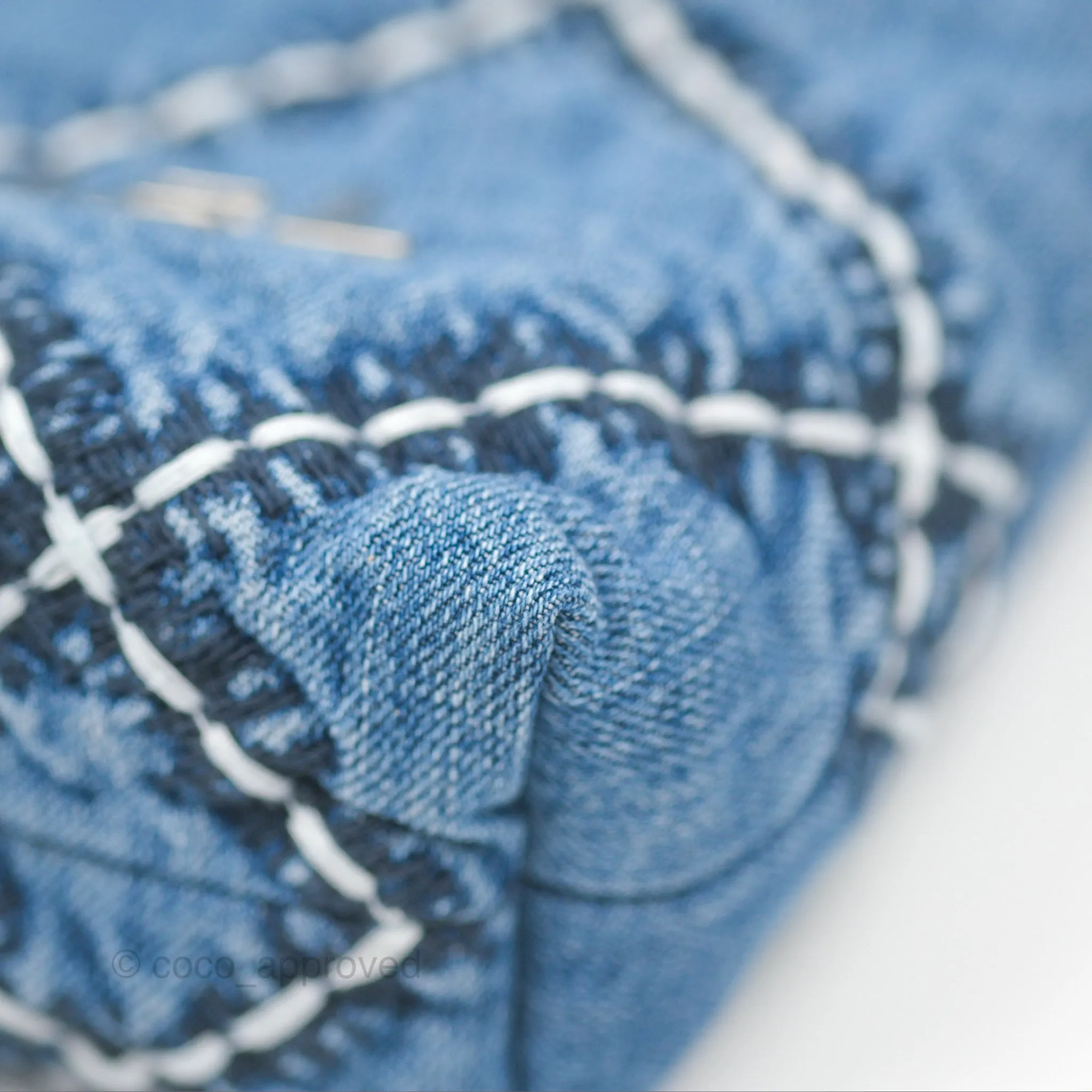 Chanel 22 Mini Bag Quilted Blue Denim