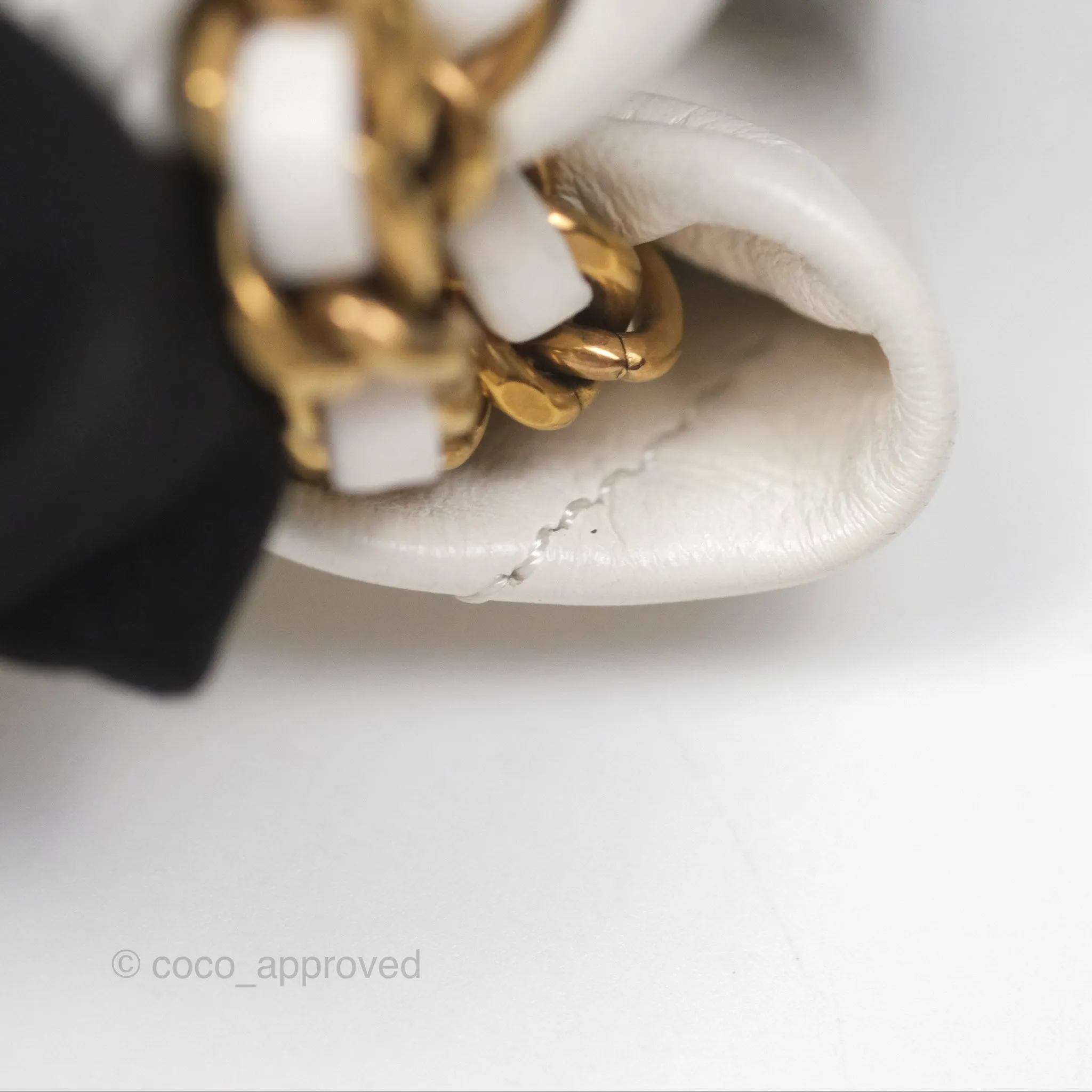Chanel 22 Mini Bag White Crumpled Calfskin