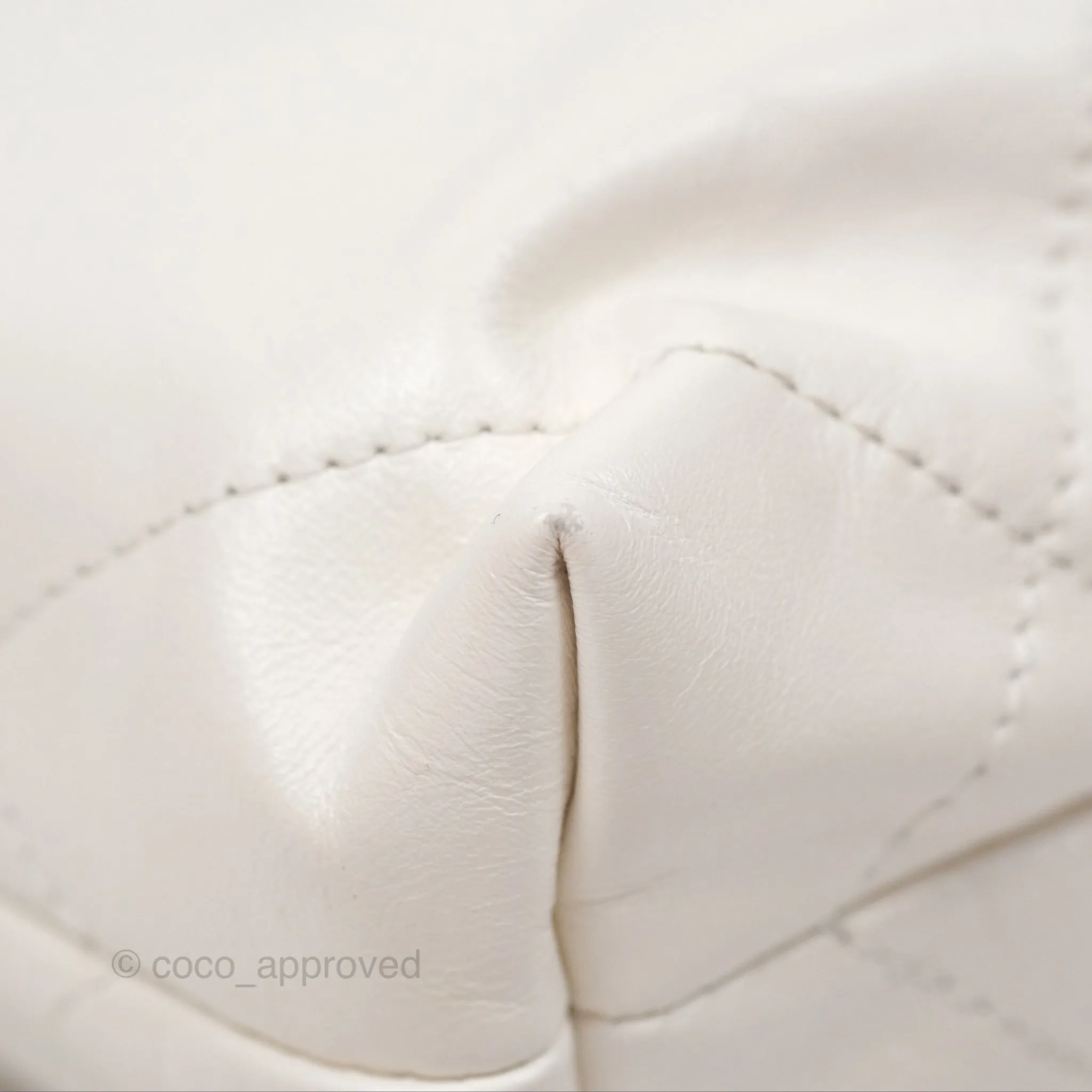 Chanel 22 Mini Bag White Crumpled Calfskin
