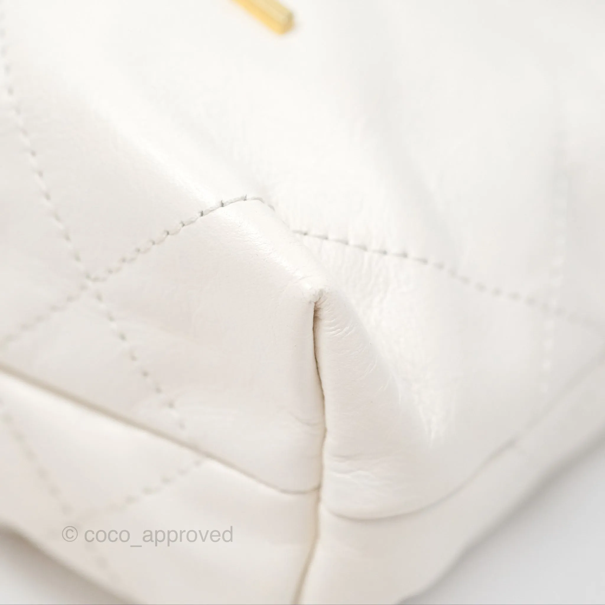 Chanel 22 Mini Bag White Crumpled Calfskin