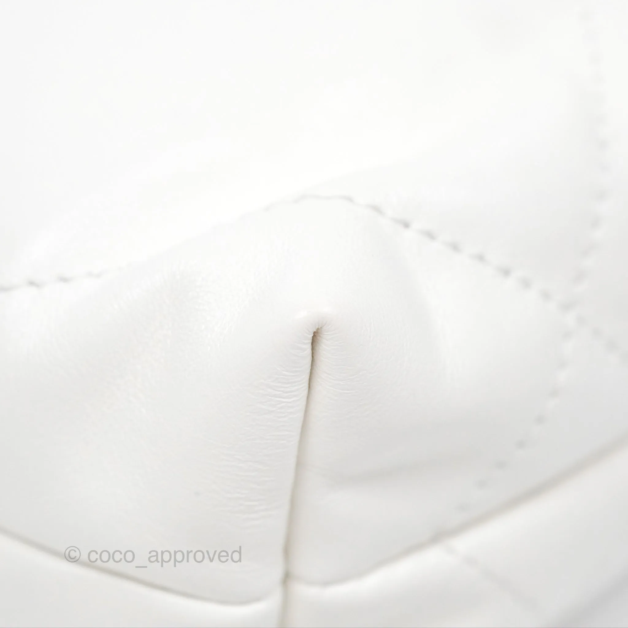 Chanel 22 Mini Bag White Shiny Crumpled Calfskin