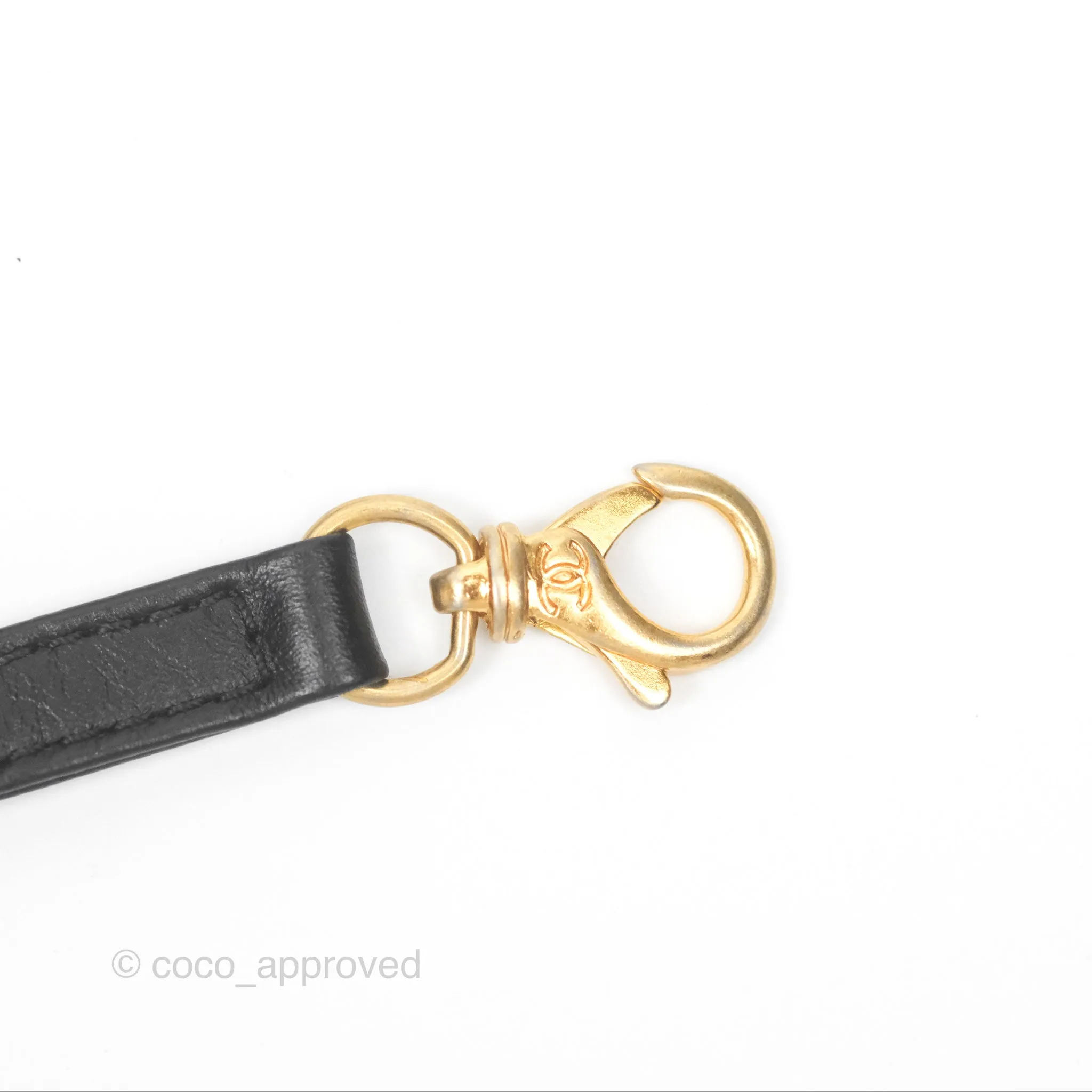 Chanel 22 Small Black Shiny Crumpled Calfskin Aged Gold Hardware