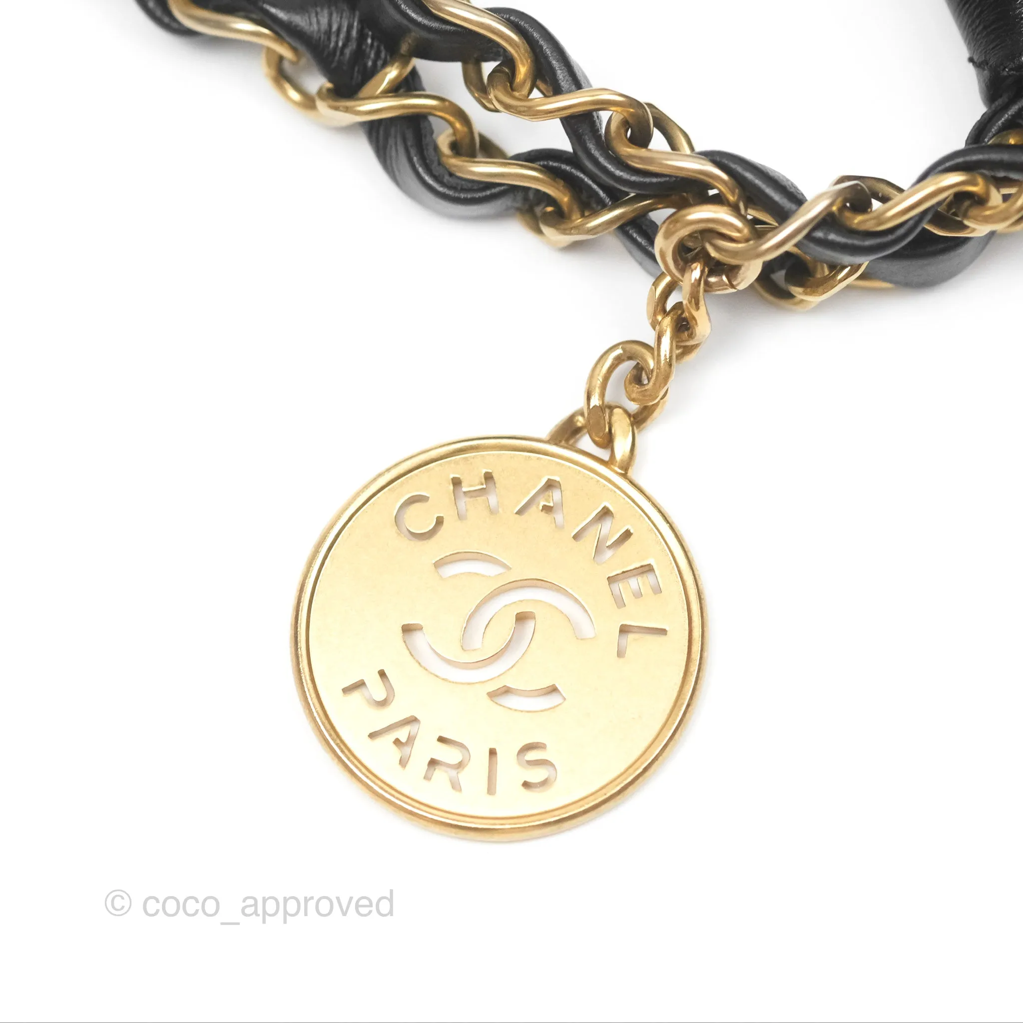 Chanel 22 Small Black Shiny Crumpled Calfskin Aged Gold Hardware