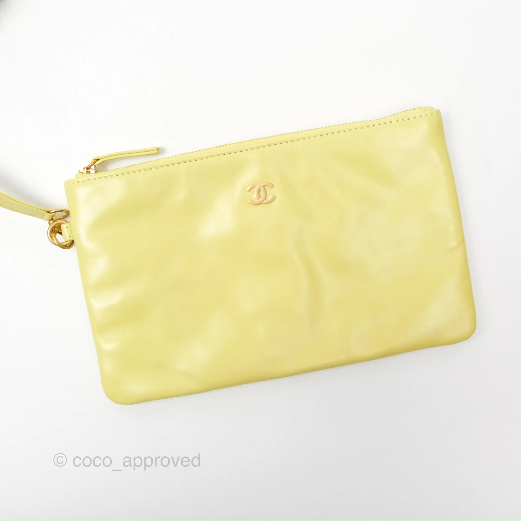 Chanel 22 Small Lime Green Shiny Aged Calfskin Aged Gold Hardware