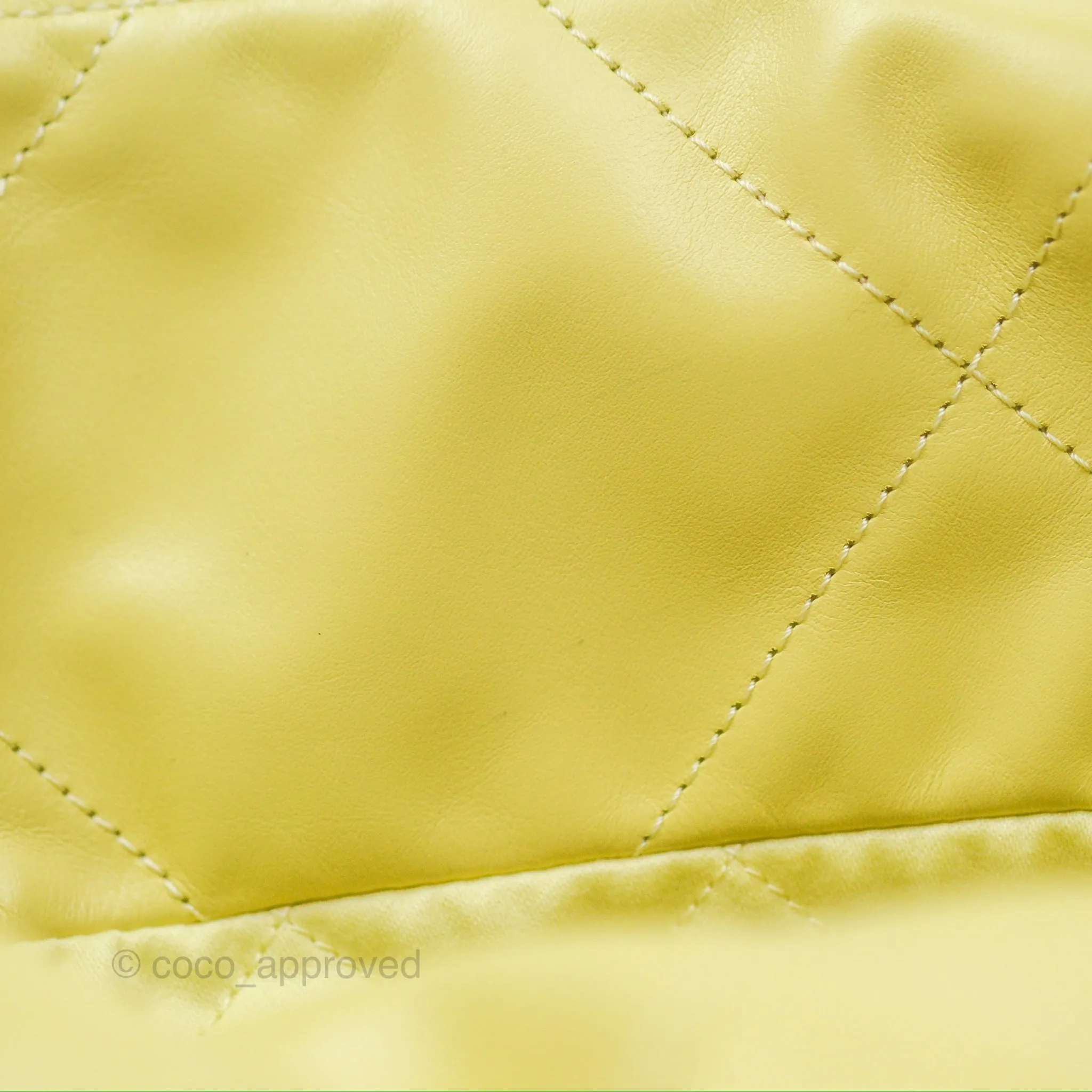 Chanel 22 Small Lime Green Shiny Aged Calfskin Aged Gold Hardware