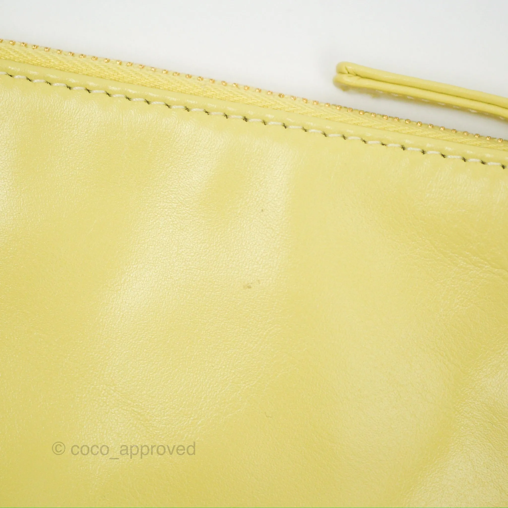 Chanel 22 Small Lime Green Shiny Aged Calfskin Aged Gold Hardware