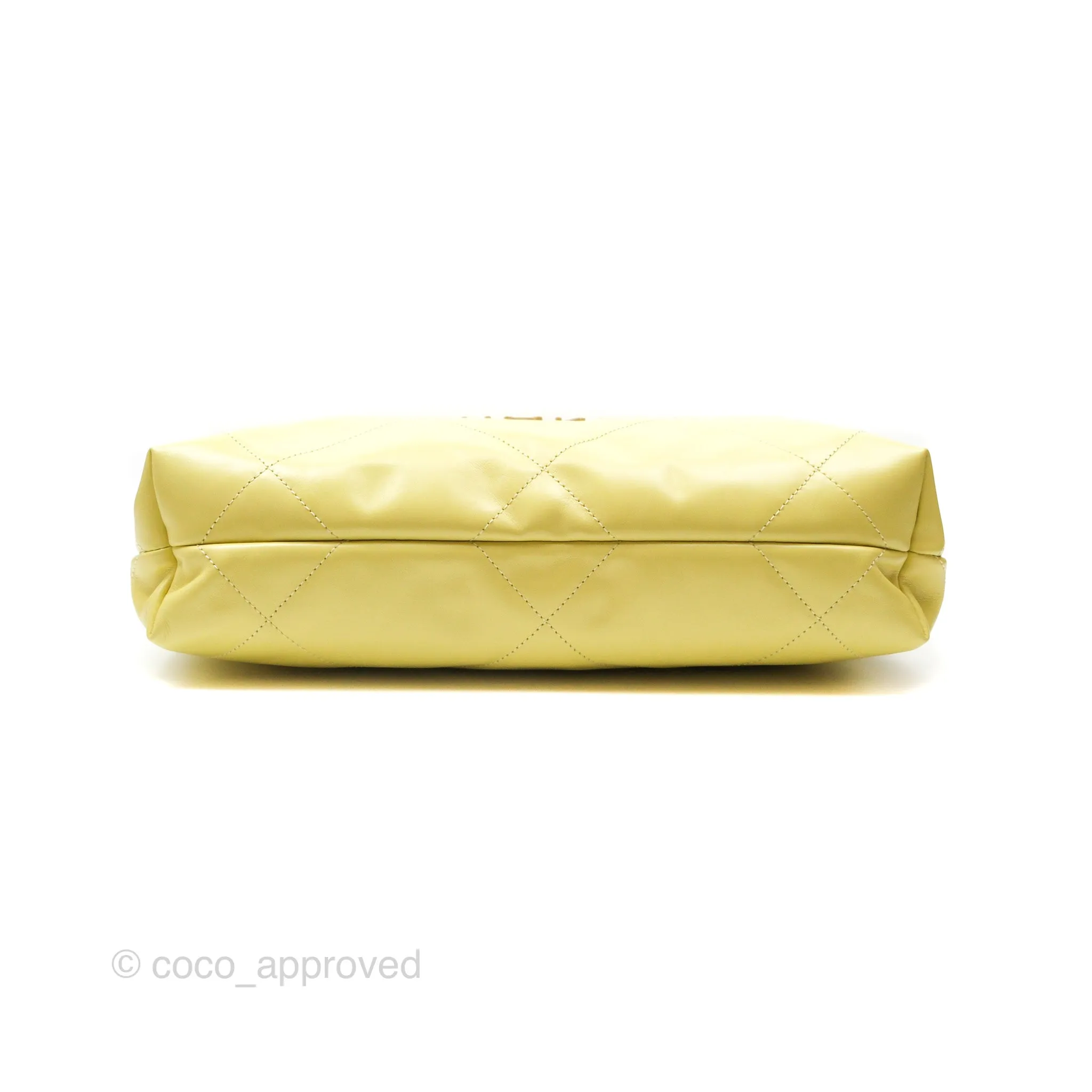 Chanel 22 Small Lime Green Shiny Aged Calfskin Aged Gold Hardware