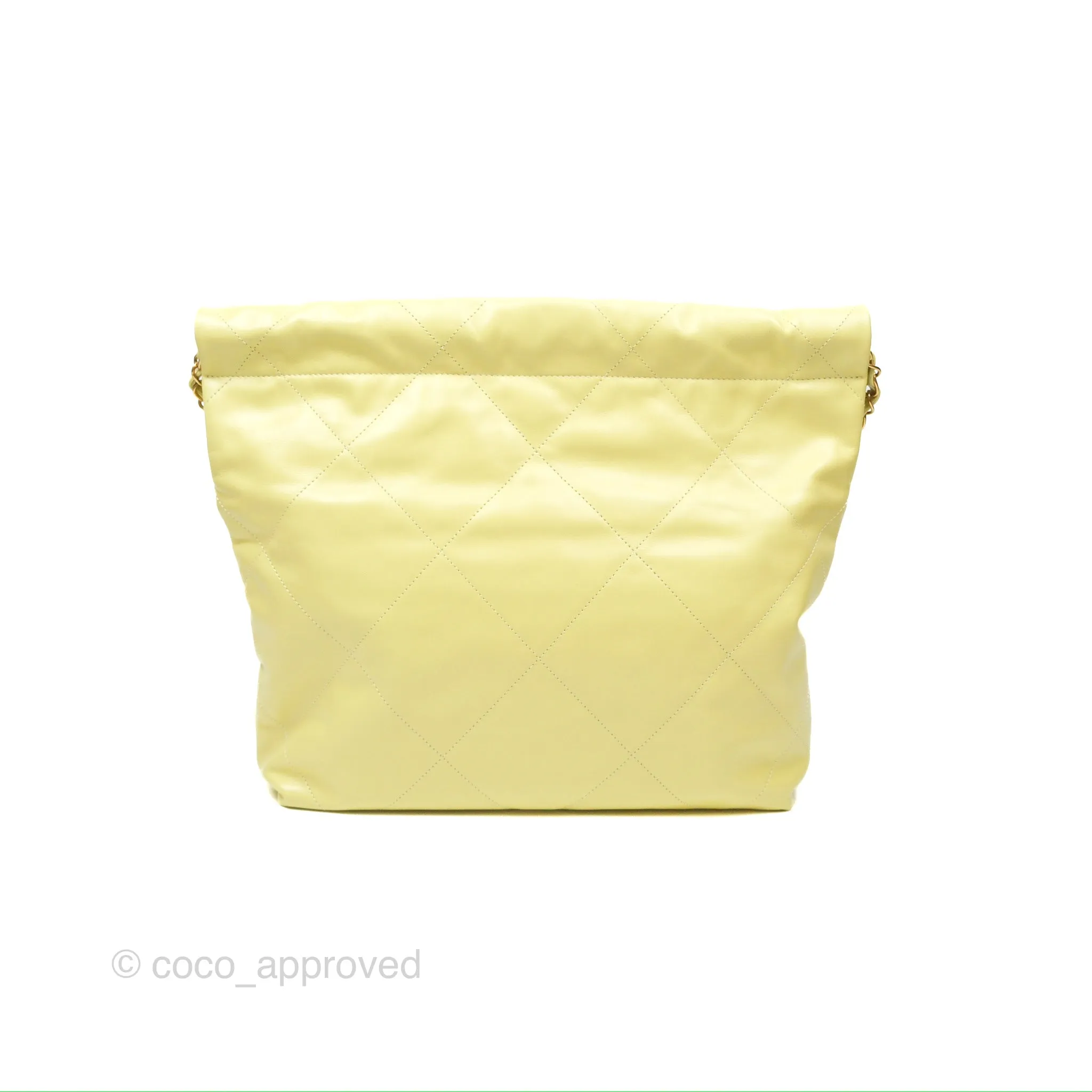 Chanel 22 Small Lime Green Shiny Aged Calfskin Aged Gold Hardware