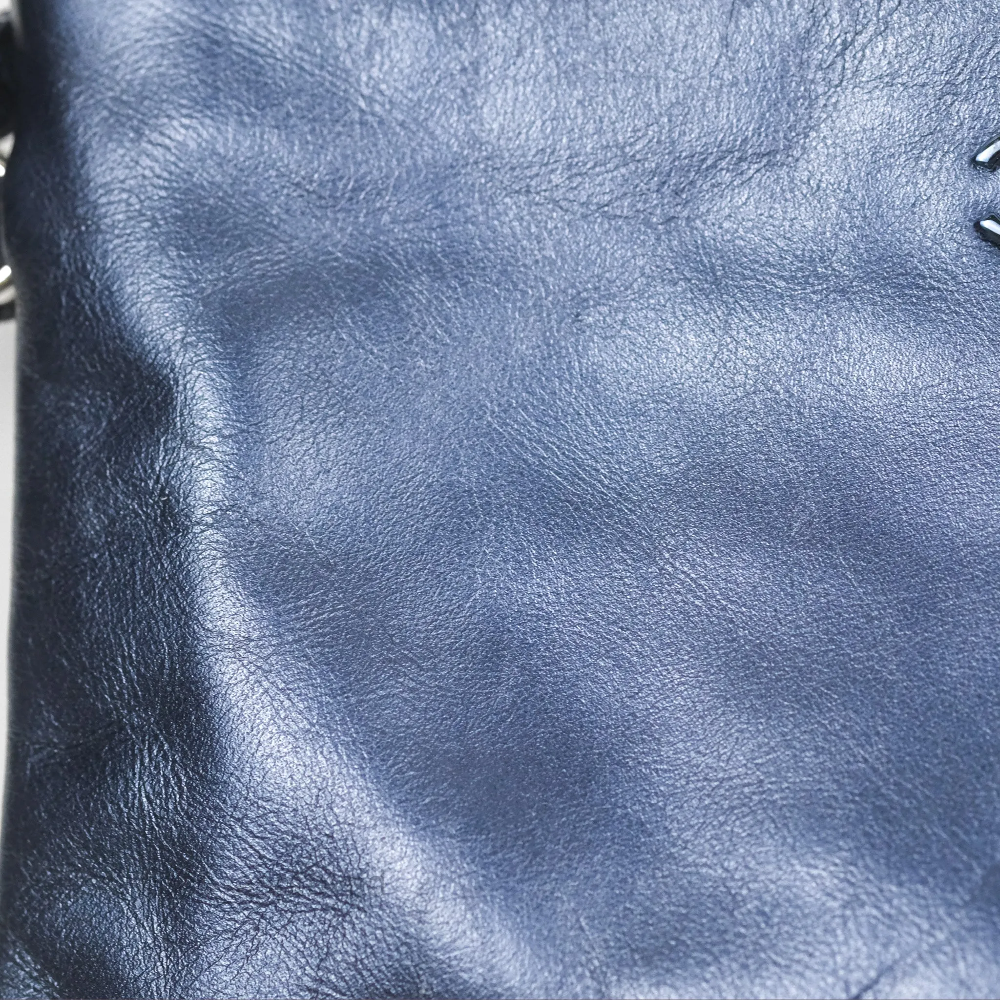 Chanel 22 Small Metallic Midnight Blue Aged Calfskin Midnight Blue/Silver Hardware