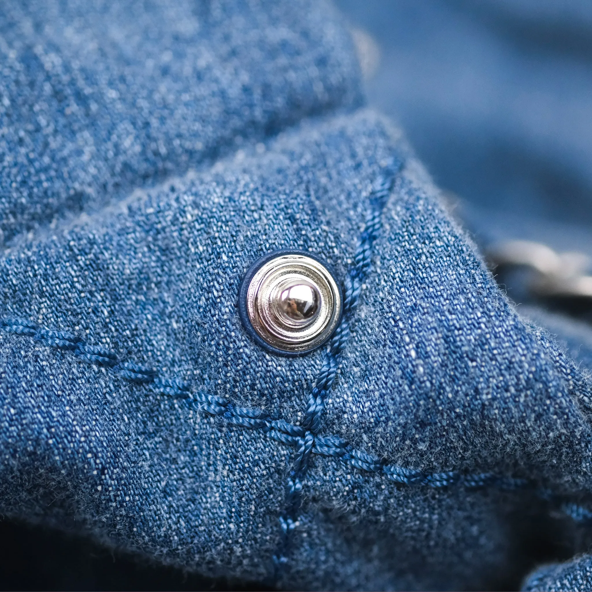 Chanel 22 Small Pearl Studded Denim Silver Hardware