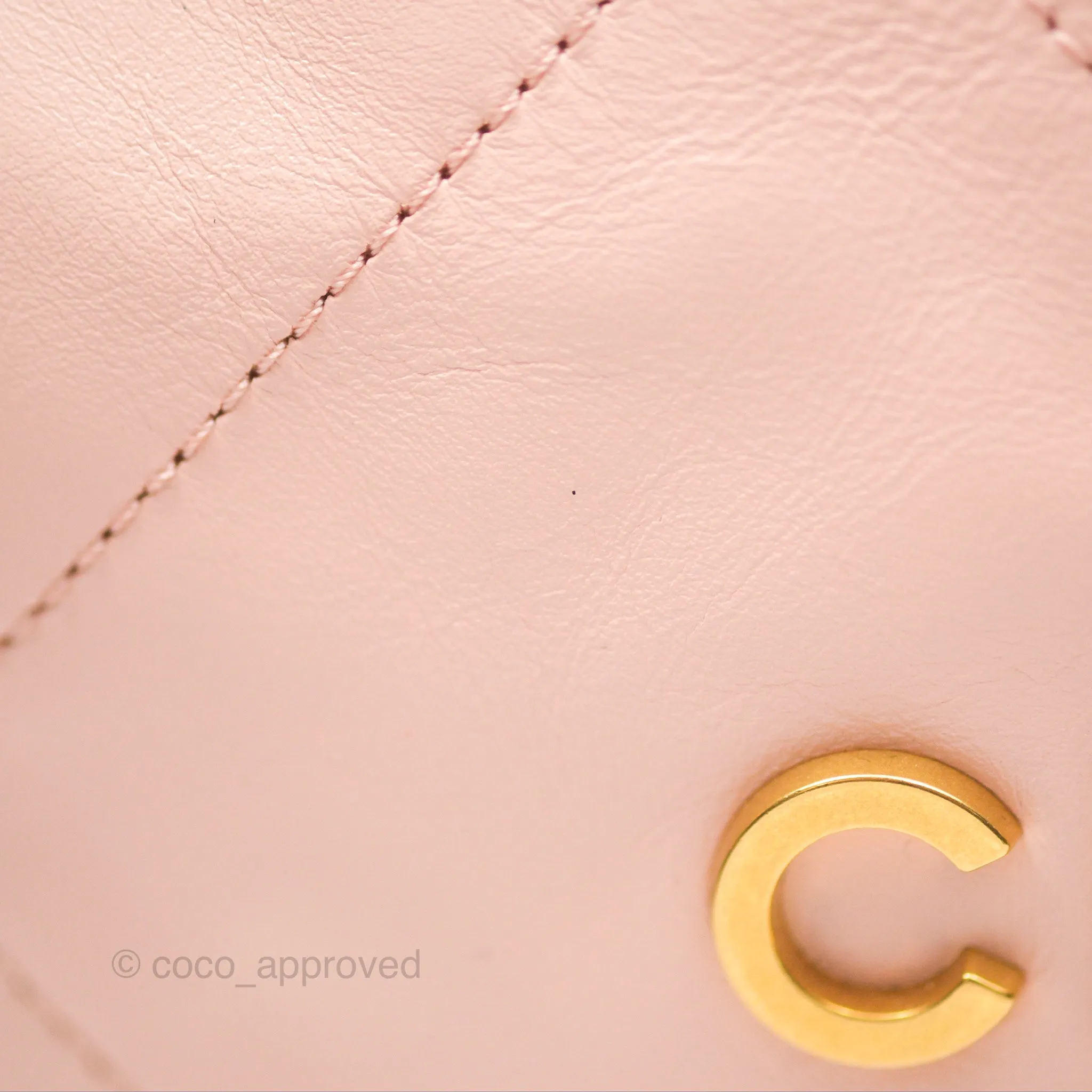 Chanel 22 Small Quilted Pink Shiny Crumpled Calfskin Aged Gold Hardware