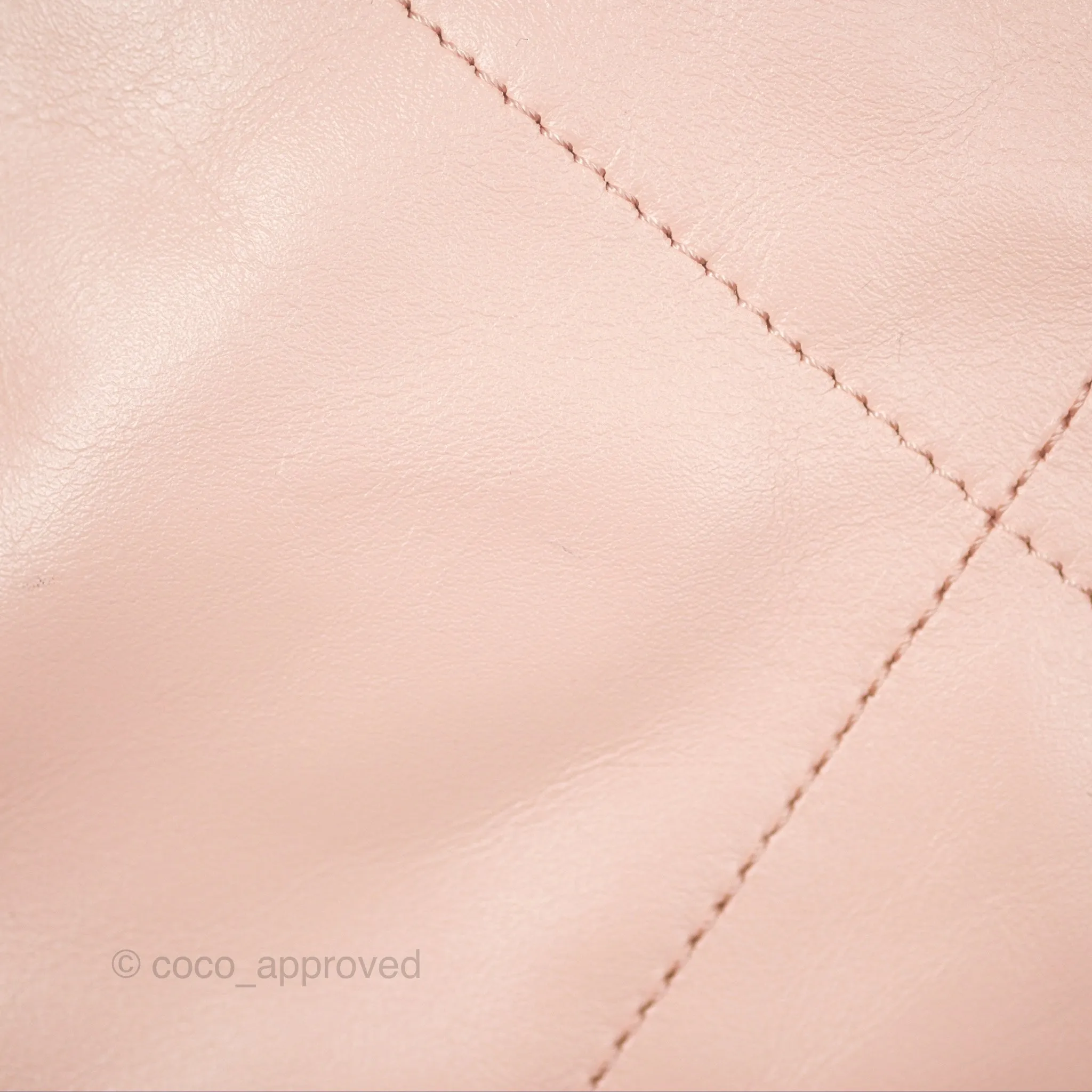 Chanel 22 Small Quilted Pink Shiny Crumpled Calfskin Aged Gold Hardware