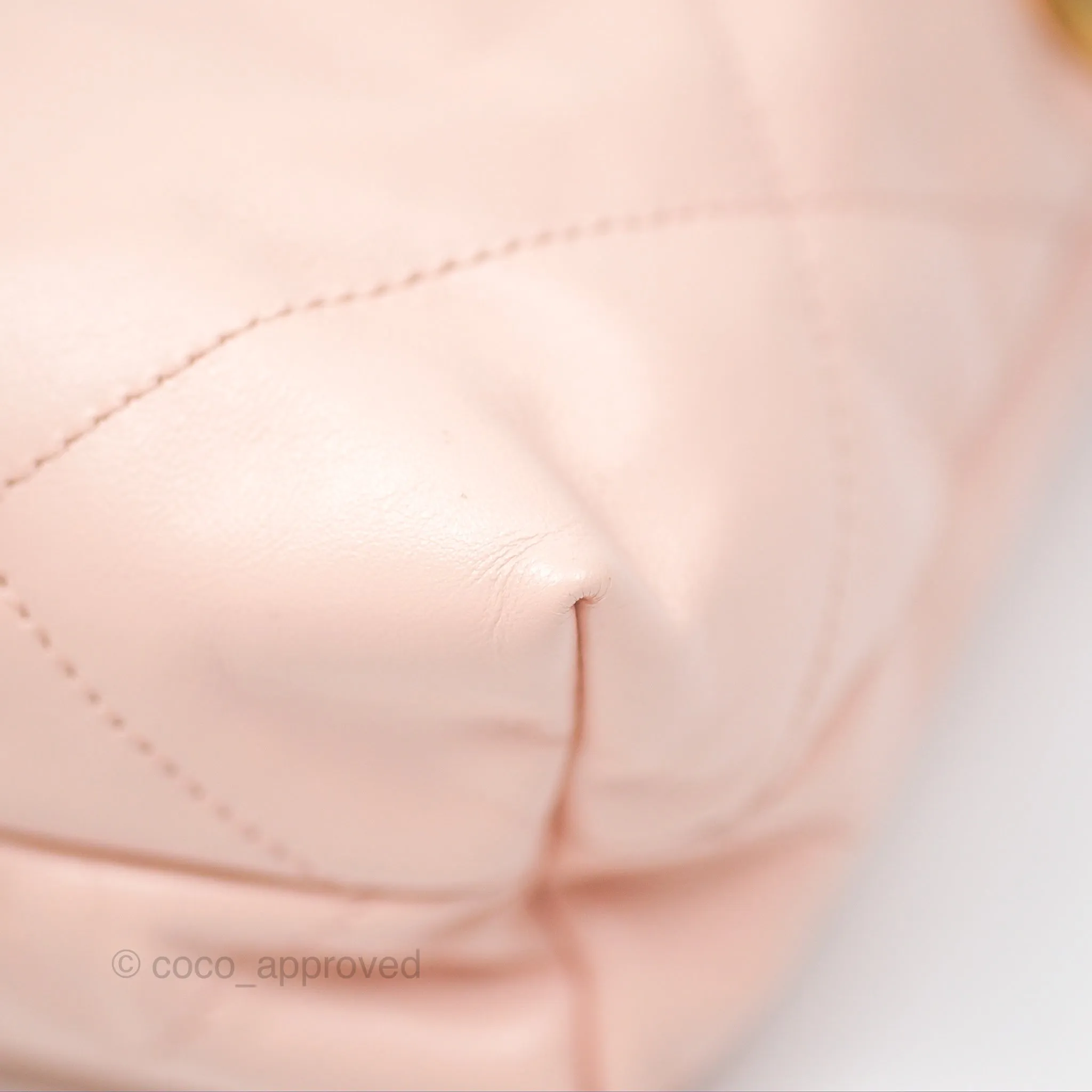 Chanel 22 Small Quilted Pink Shiny Crumpled Calfskin Aged Gold Hardware