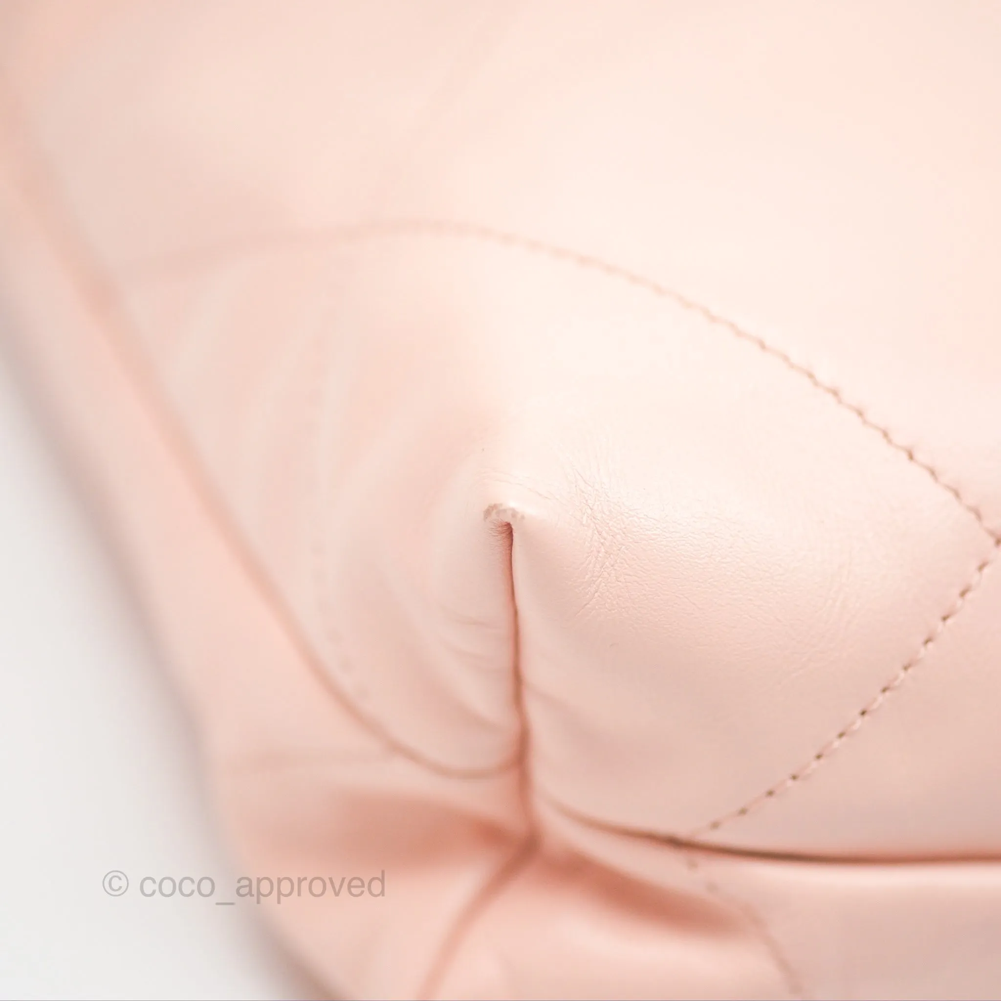 Chanel 22 Small Quilted Pink Shiny Crumpled Calfskin Aged Gold Hardware