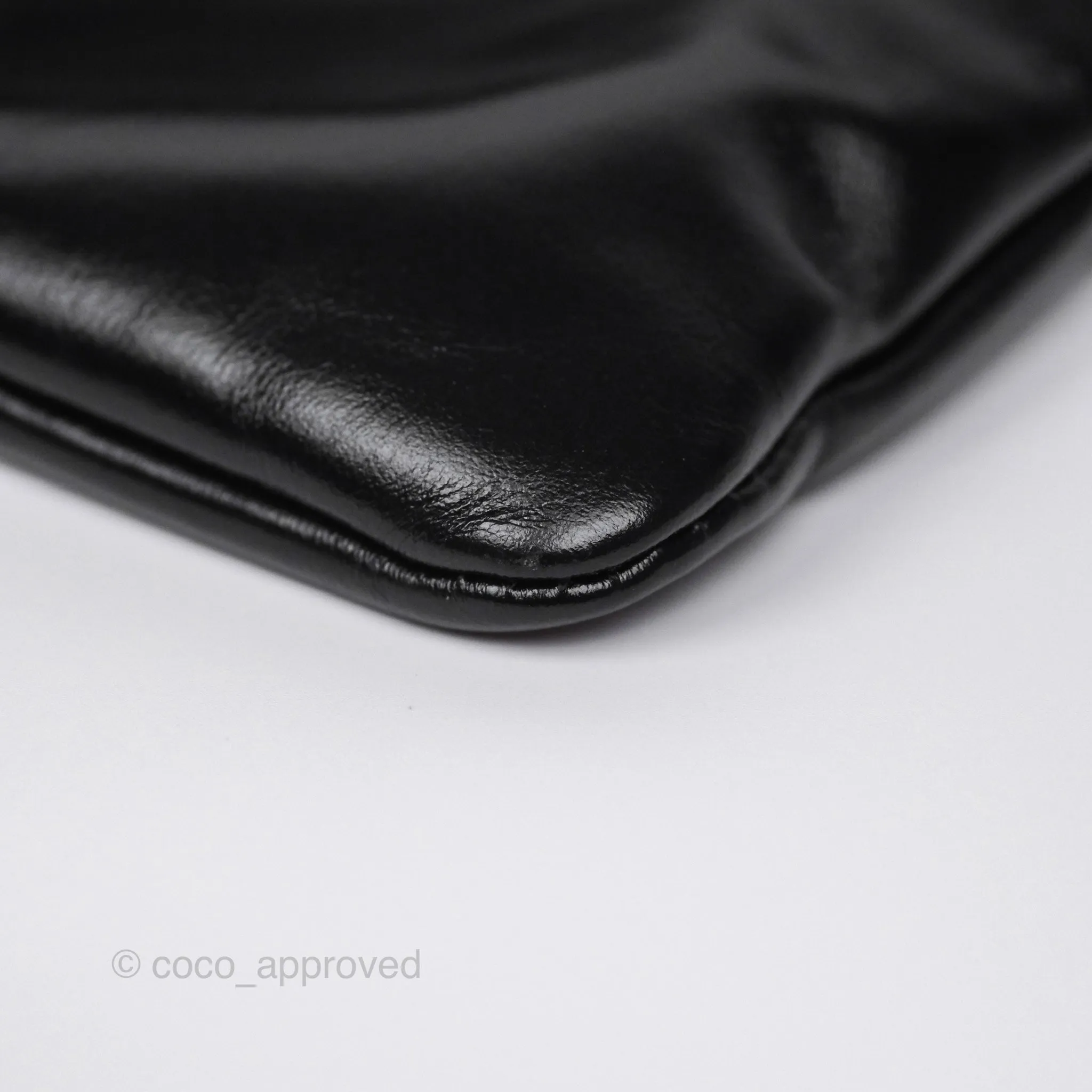Chanel 22 Small Quilted So Black Shiny Crumpled Calfskin