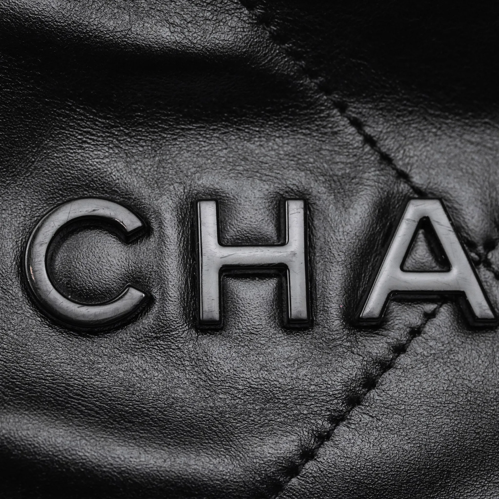 Chanel 22 Small Quilted So Black Shiny Crumpled Calfskin