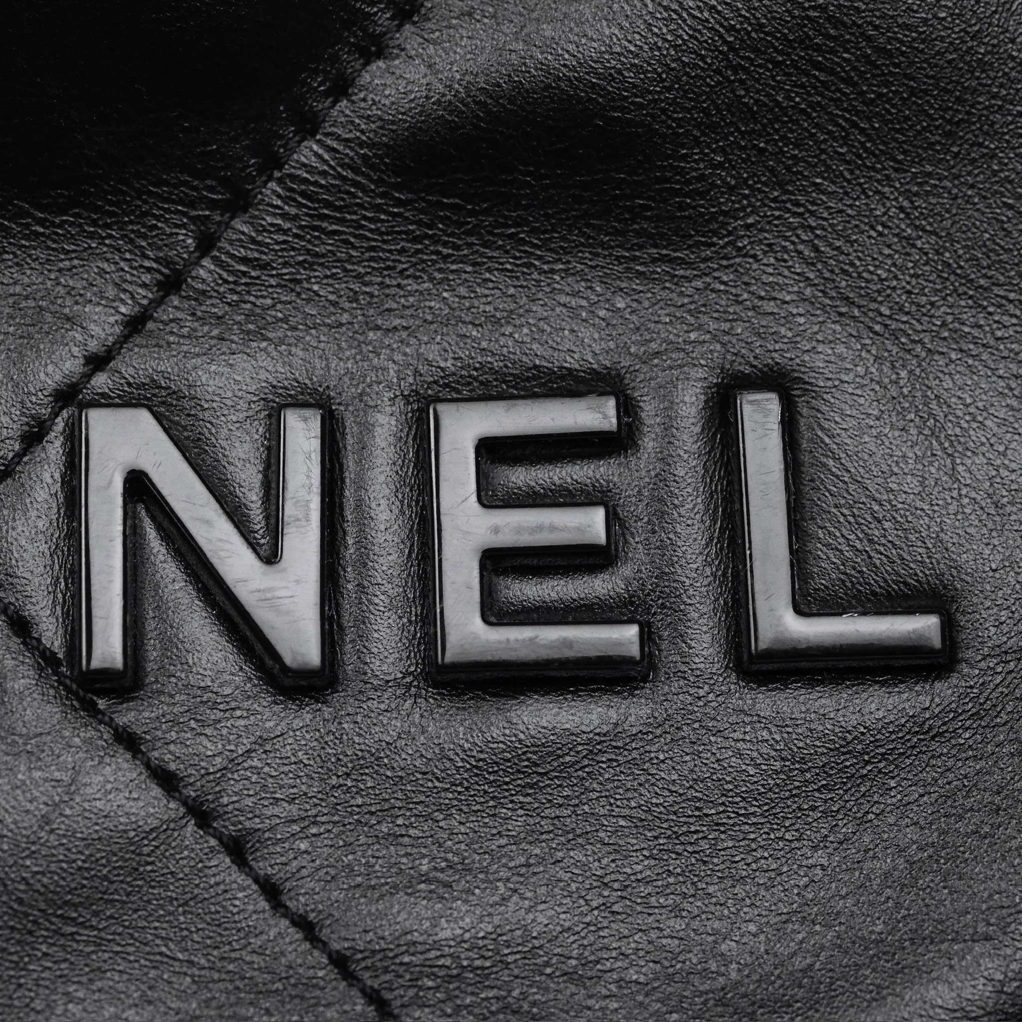 Chanel 22 Small Quilted So Black Shiny Crumpled Calfskin