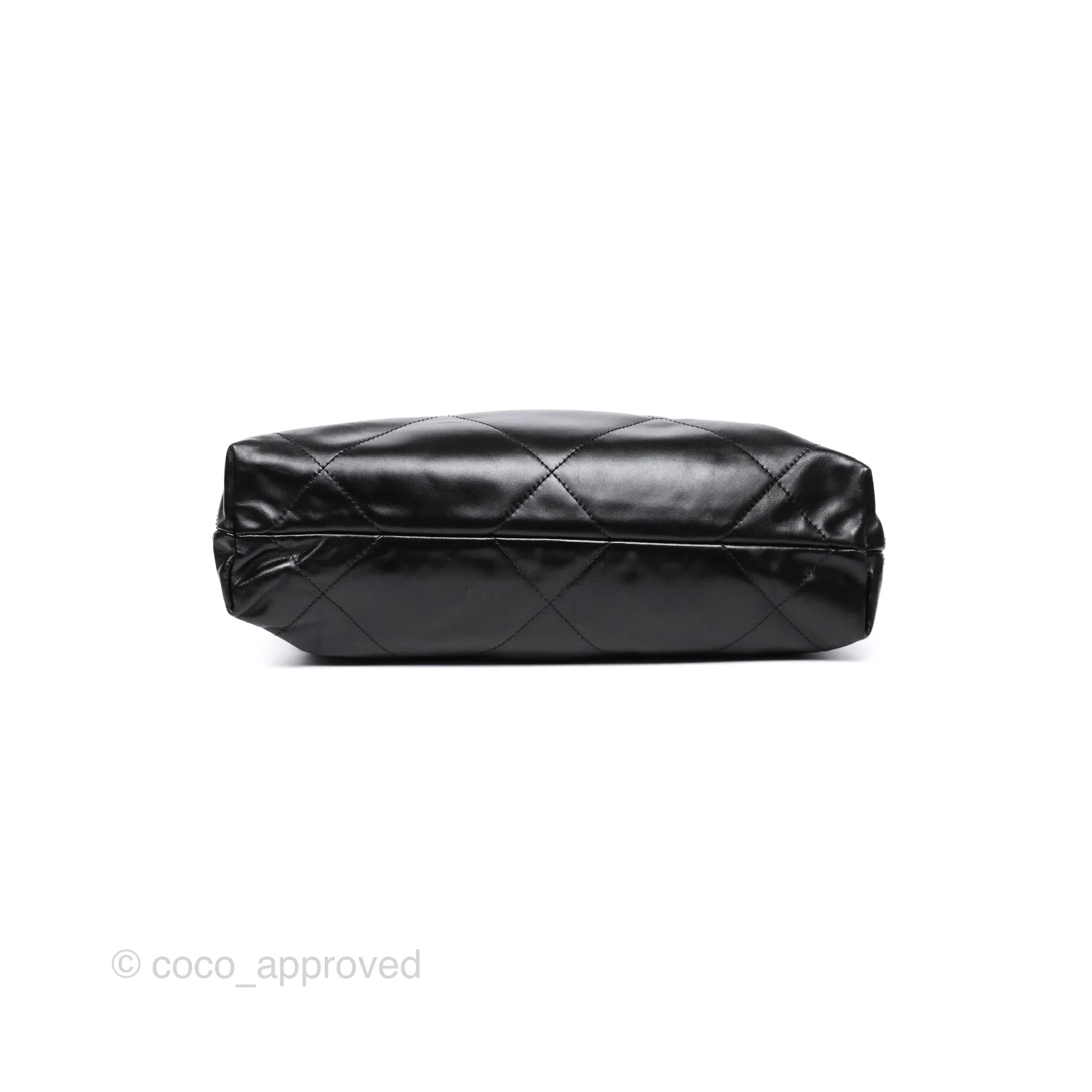 Chanel 22 Small Quilted So Black Shiny Crumpled Calfskin