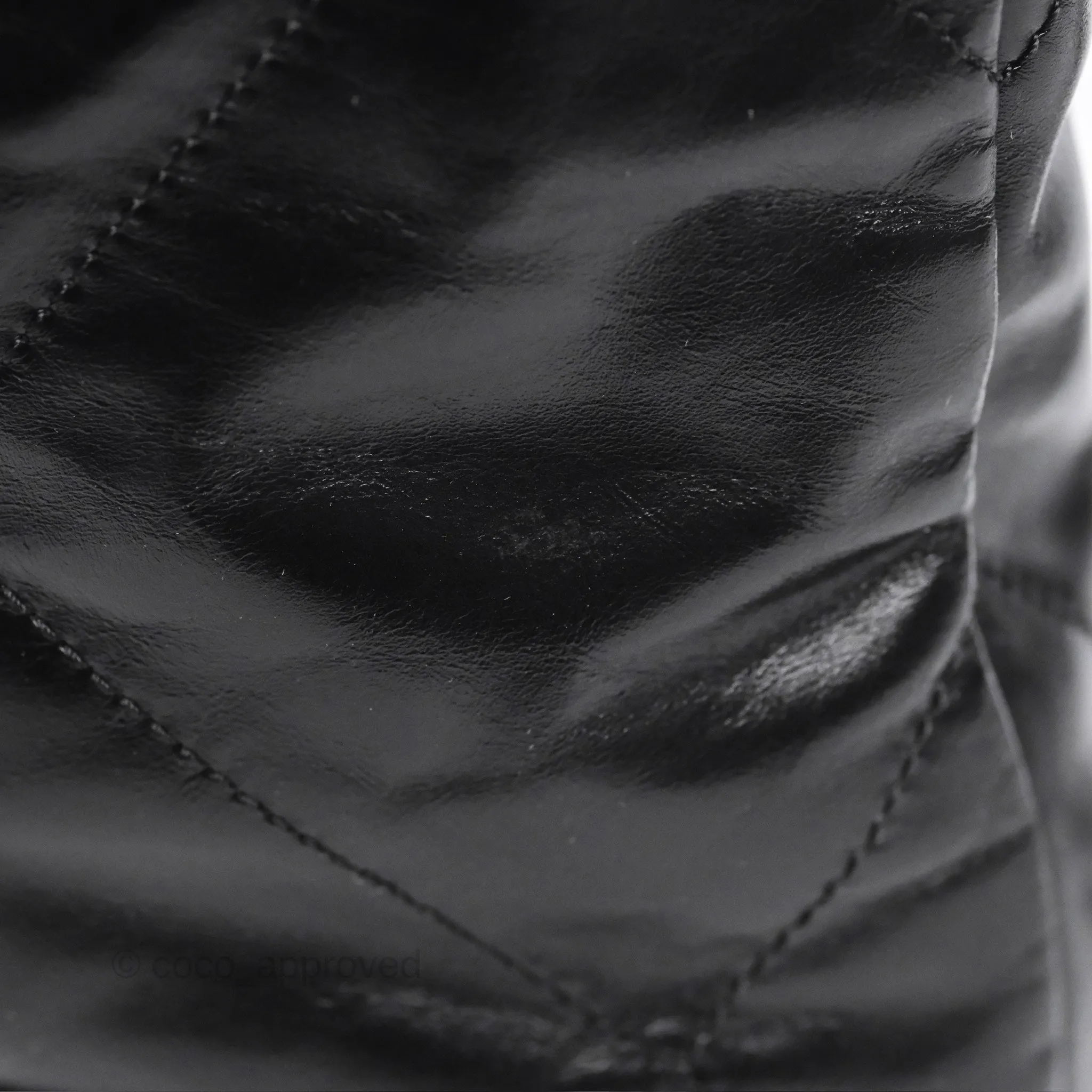 Chanel 22 Small Quilted So Black Shiny Crumpled Calfskin
