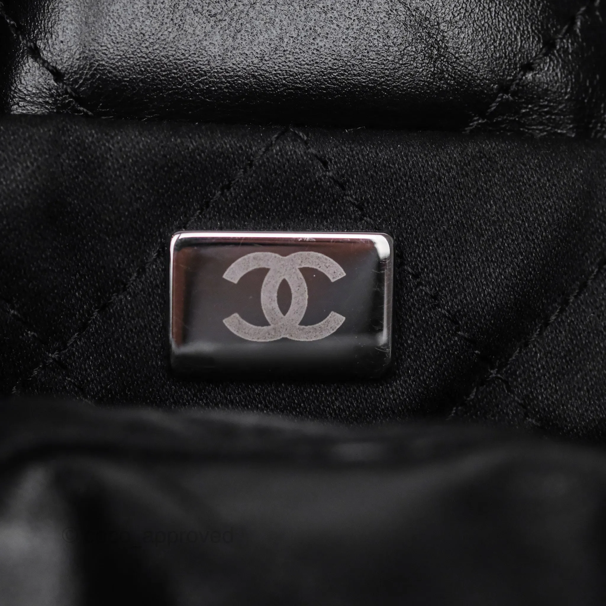 Chanel 22 Small Quilted So Black Shiny Crumpled Calfskin