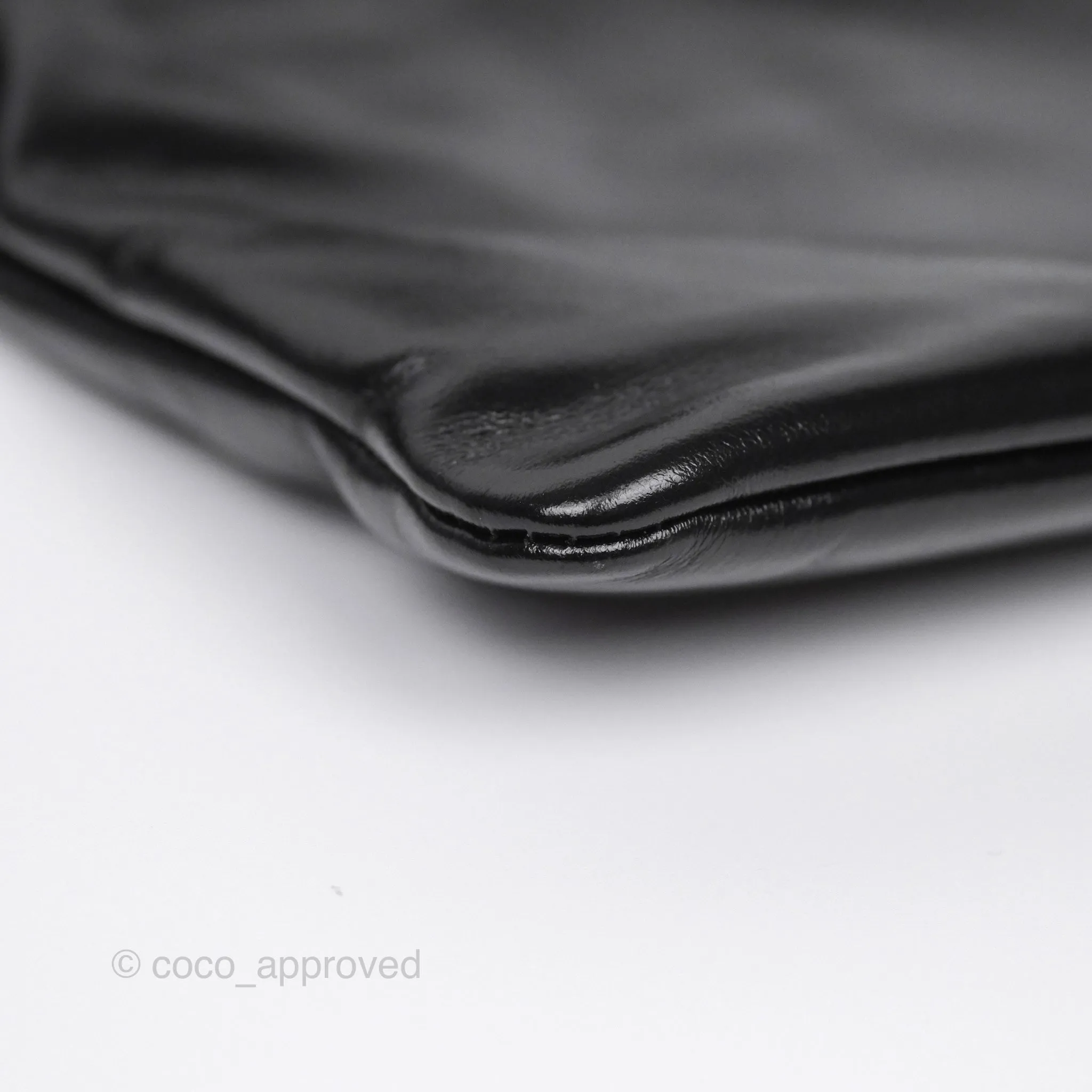 Chanel 22 Small Quilted So Black Shiny Crumpled Calfskin
