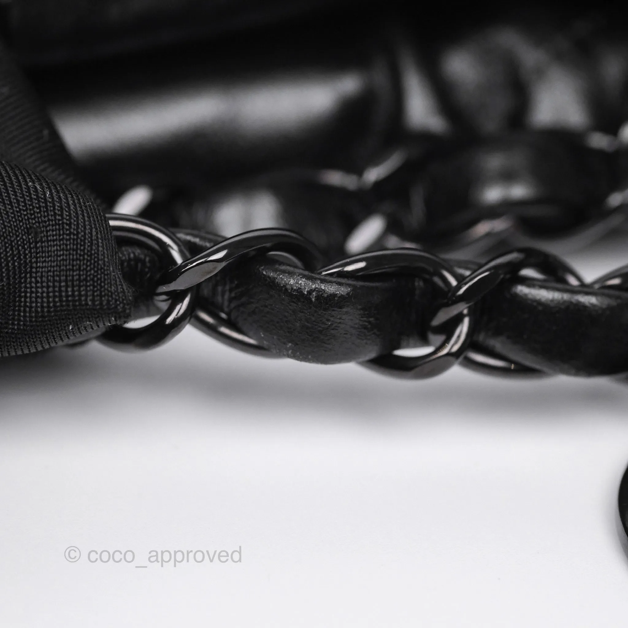 Chanel 22 Small Quilted So Black Shiny Crumpled Calfskin