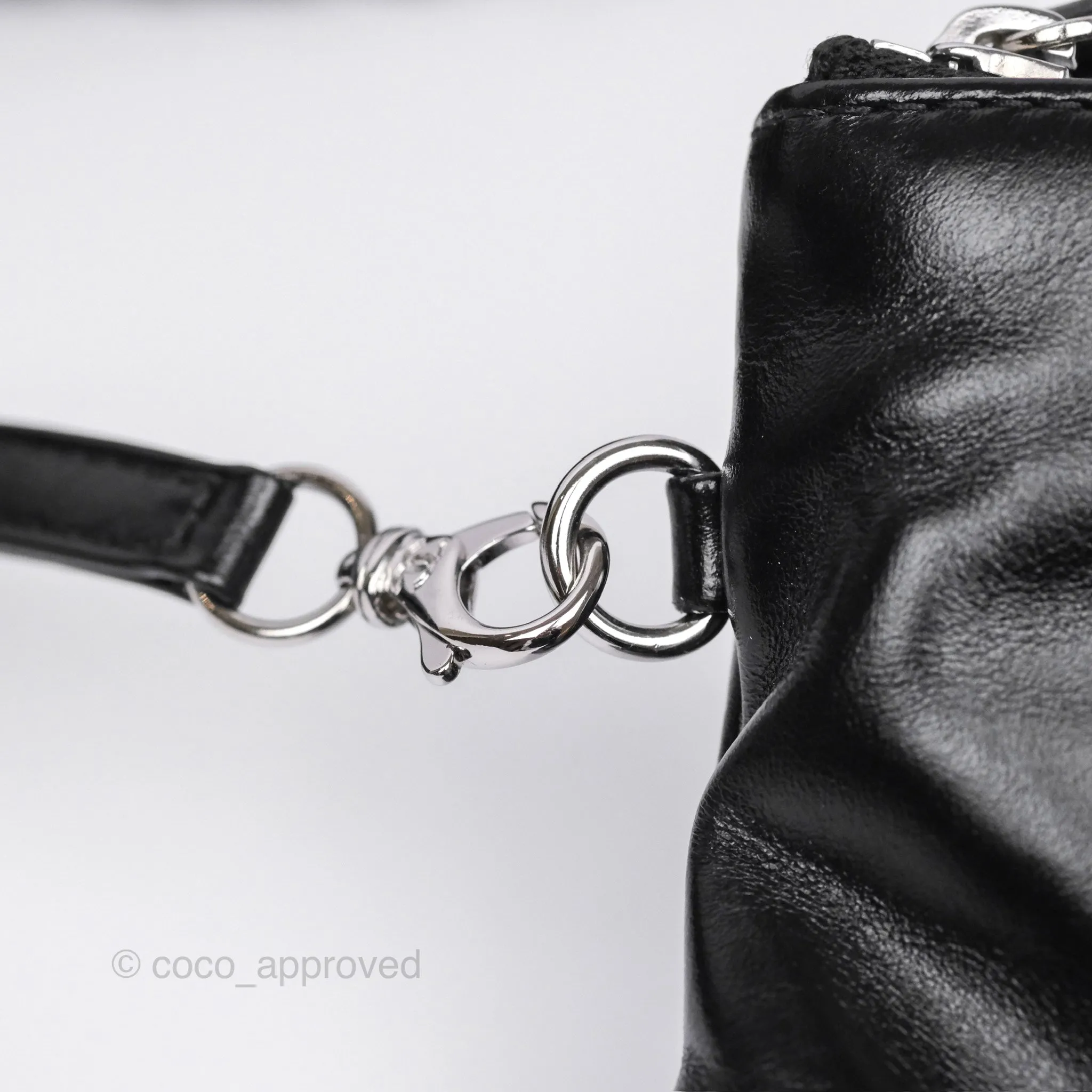 Chanel 22 Small Quilted So Black Shiny Crumpled Calfskin