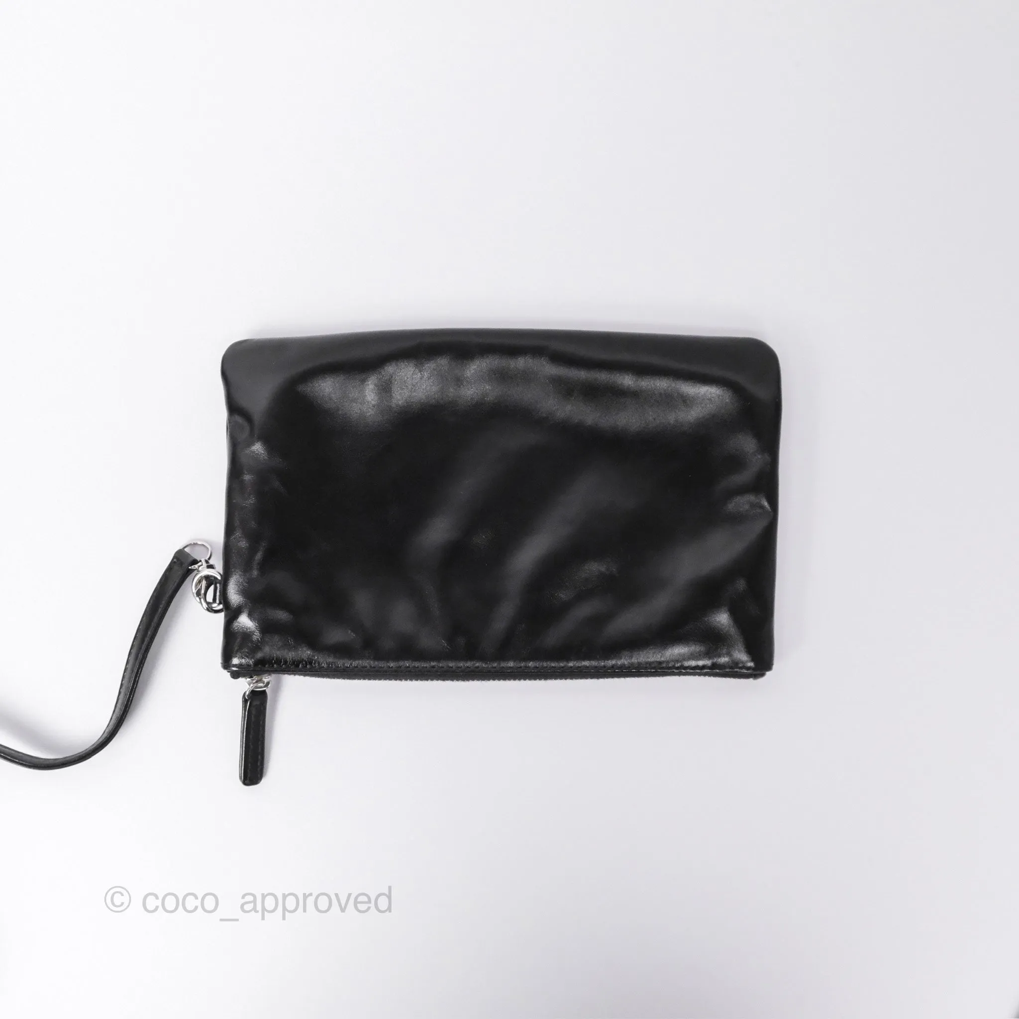 Chanel 22 Small Quilted So Black Shiny Crumpled Calfskin