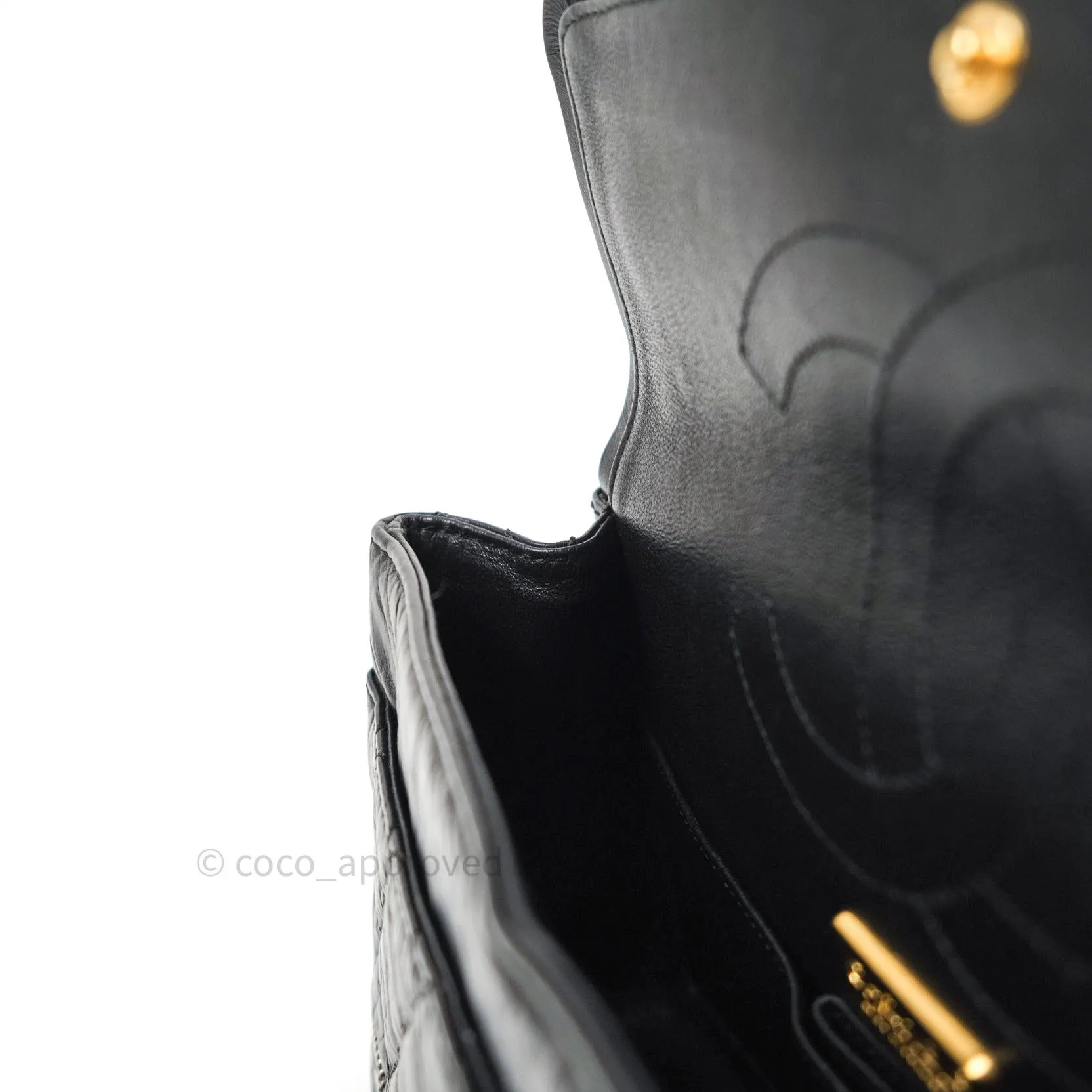 Chanel 2.55 Reissue Aged Calfskin Lucky Charms 225 Flap Black