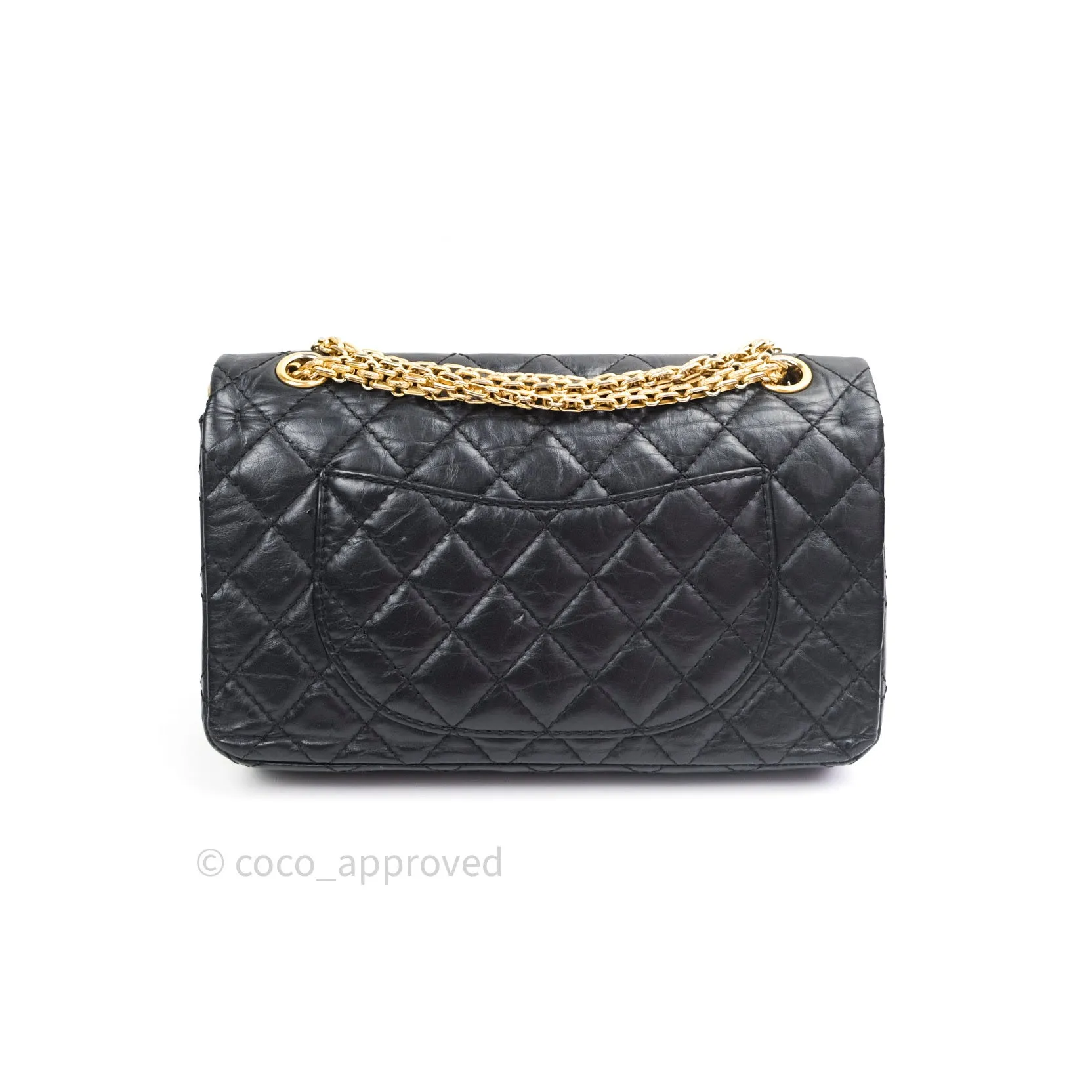 Chanel 2.55 Reissue Aged Calfskin Lucky Charms 225 Flap Black