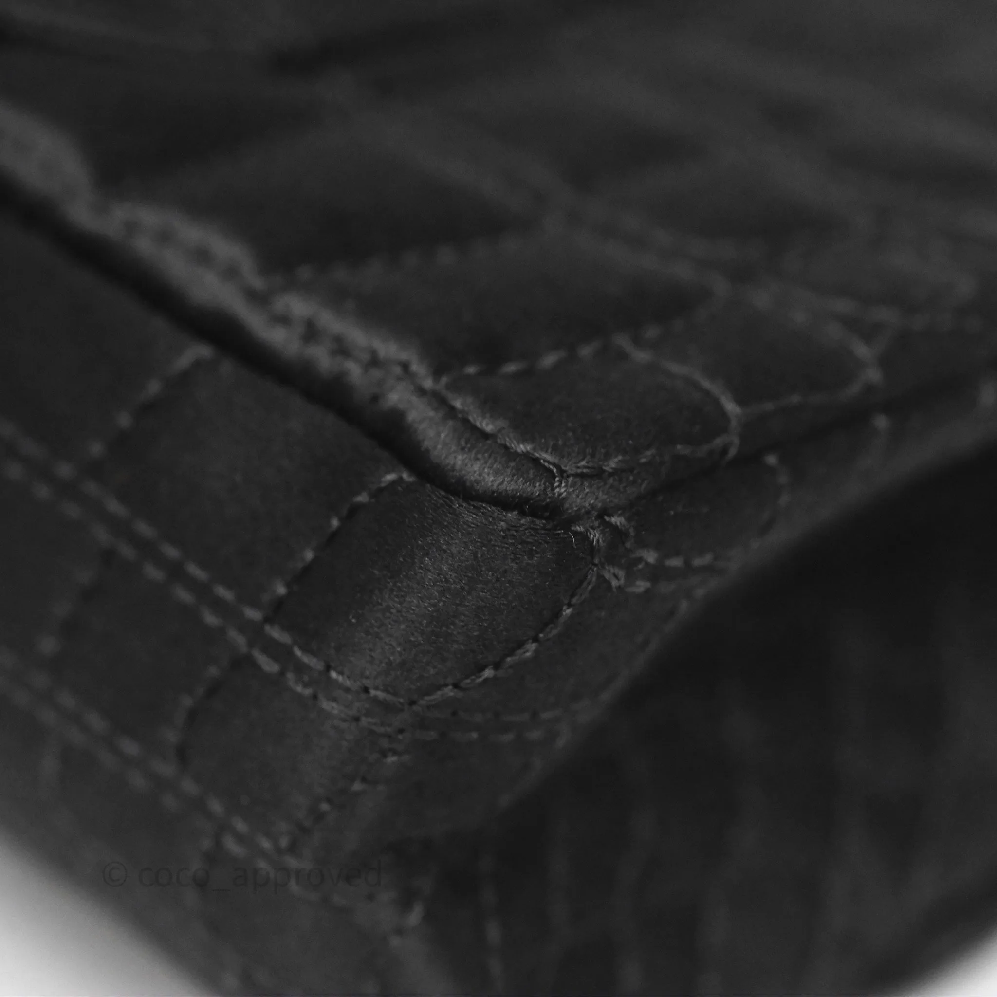 Chanel 2.55 Reissue East West Double Flap Black Satin Croc Aged Gold Hardware