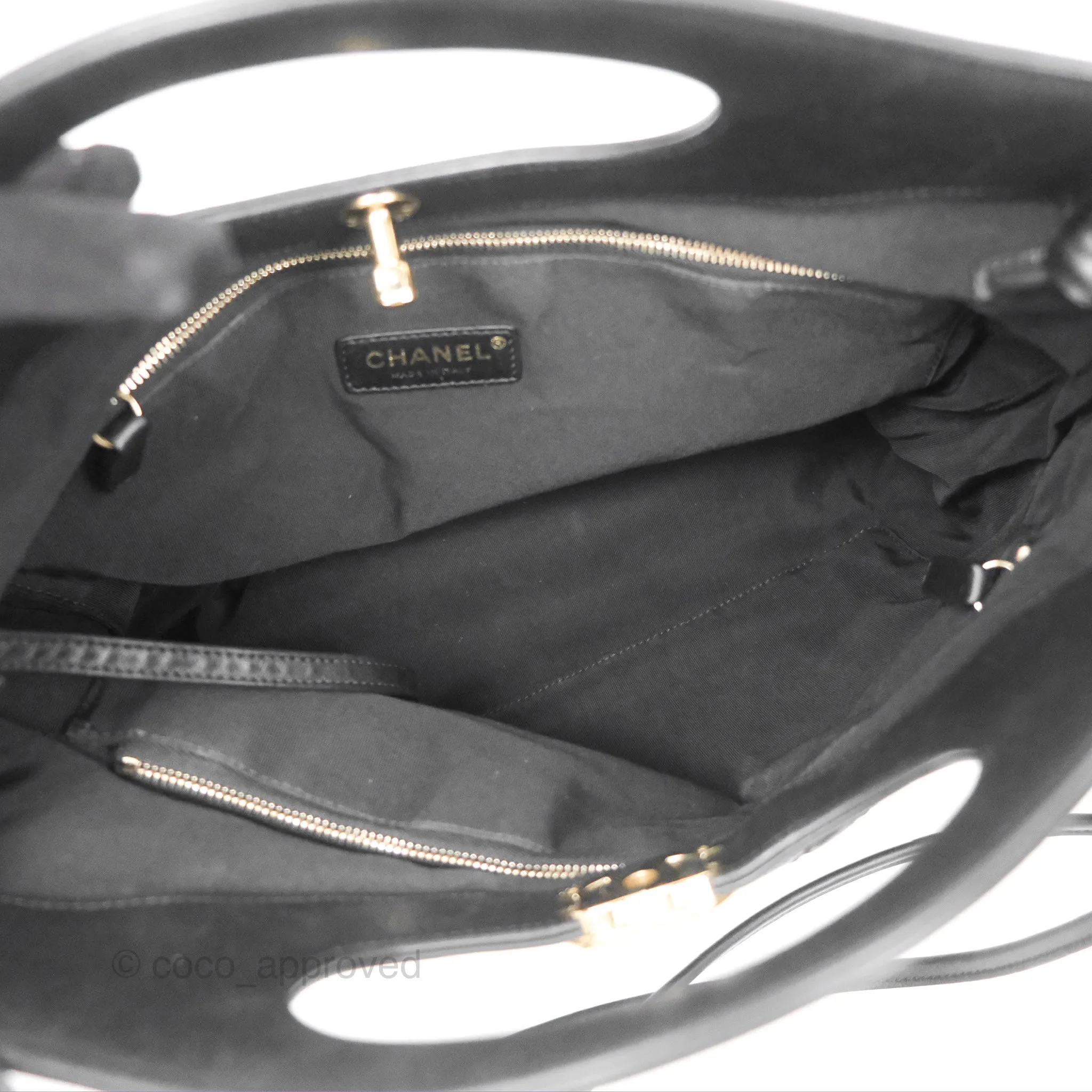 Chanel 31 Large Shopping Bag Black Aged Calfskin