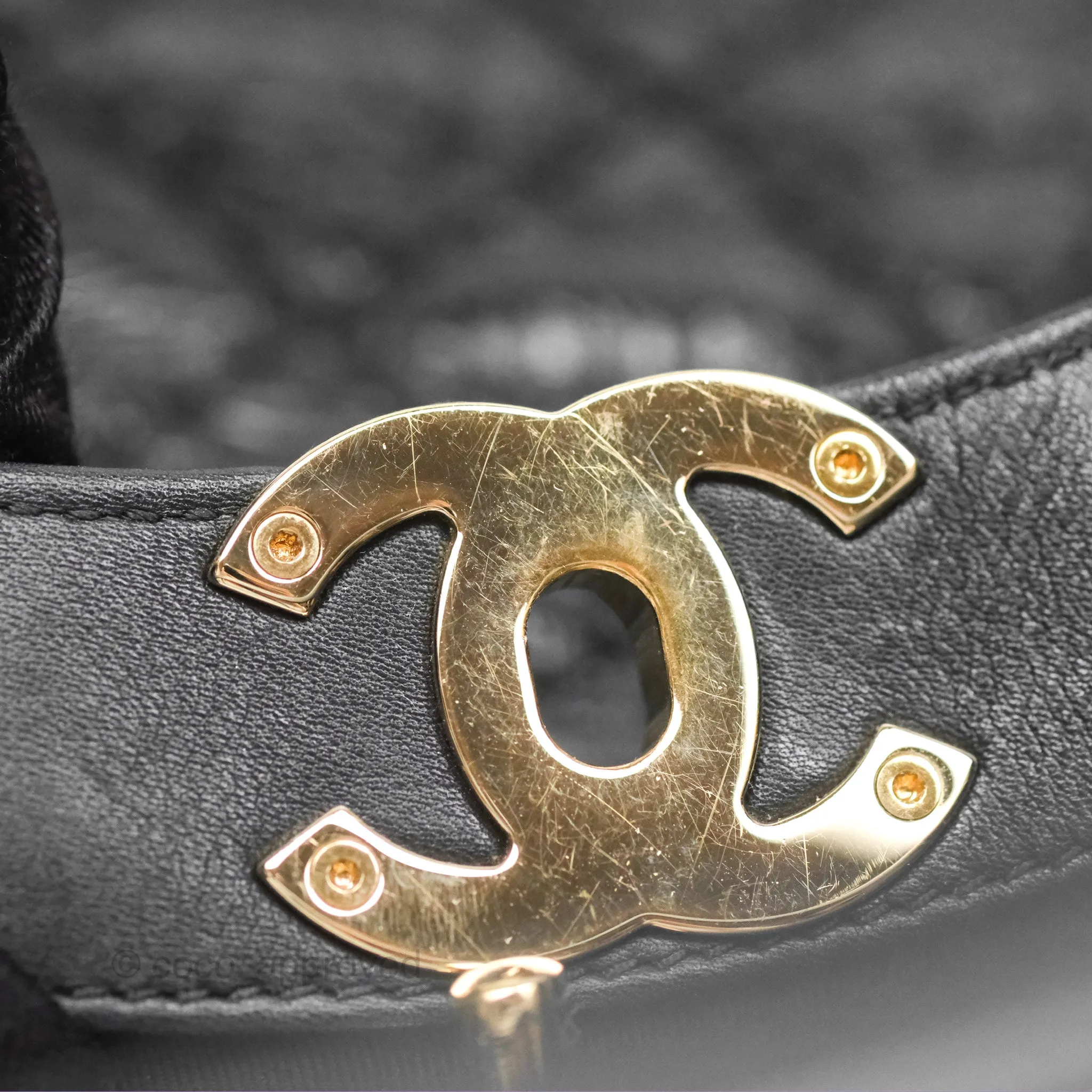 Chanel 31 Large Shopping Bag Black Aged Calfskin