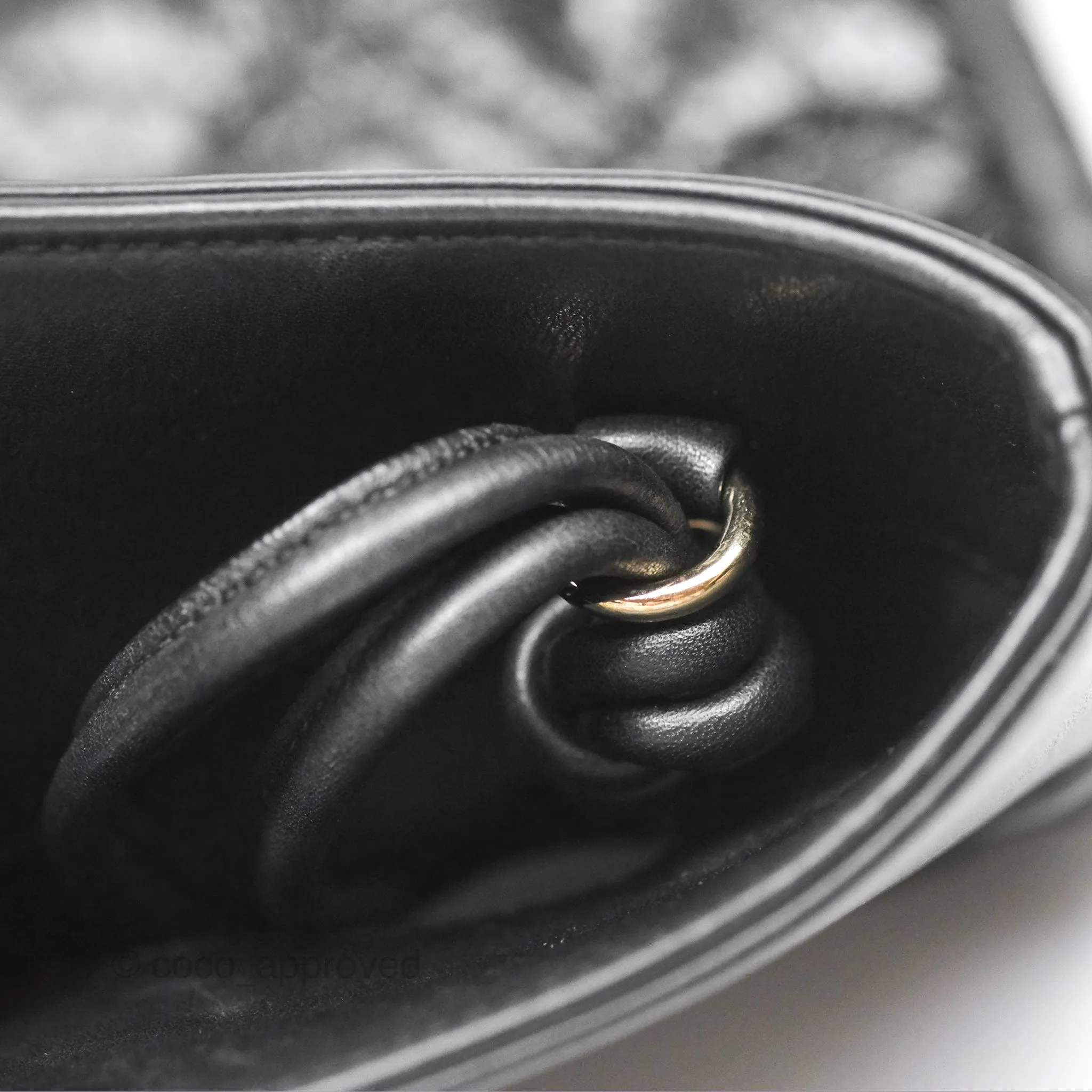 Chanel 31 Large Shopping Bag Black Aged Calfskin