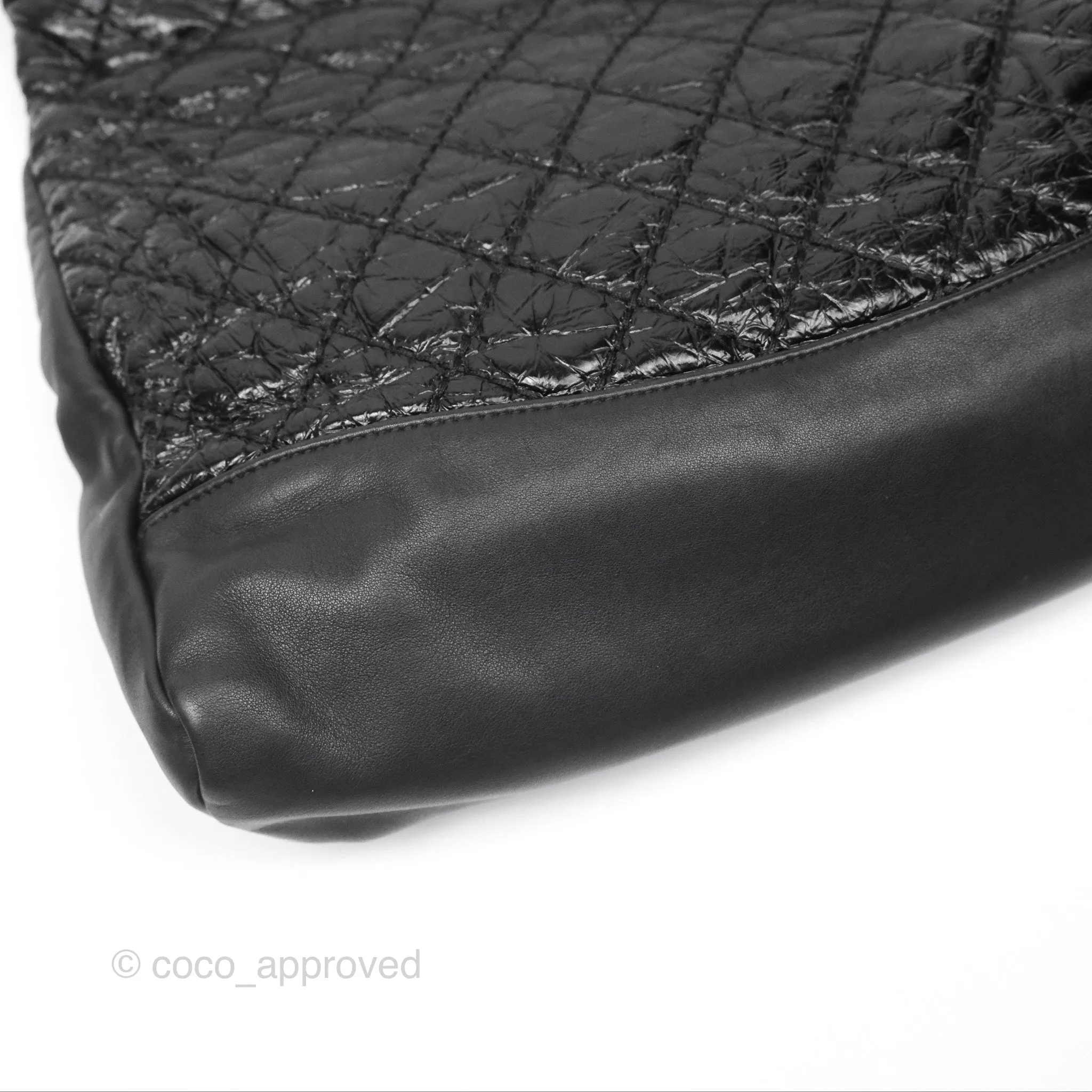 Chanel 31 Large Shopping Bag Black Aged Calfskin