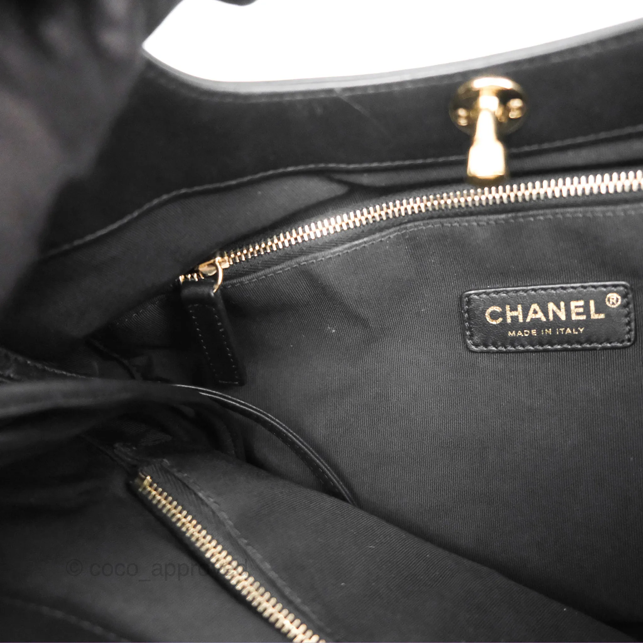 Chanel 31 Large Shopping Bag Black Aged Calfskin
