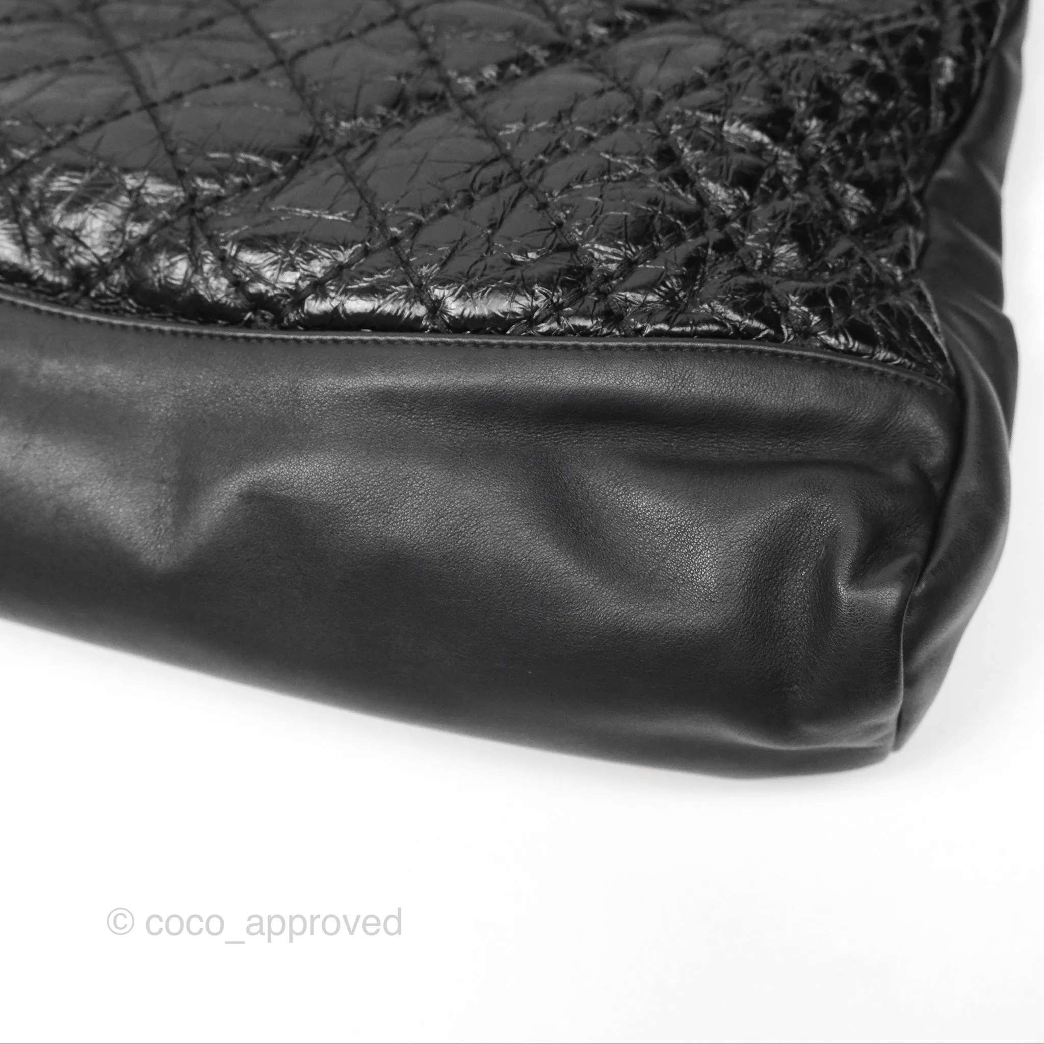 Chanel 31 Large Shopping Bag Black Aged Calfskin